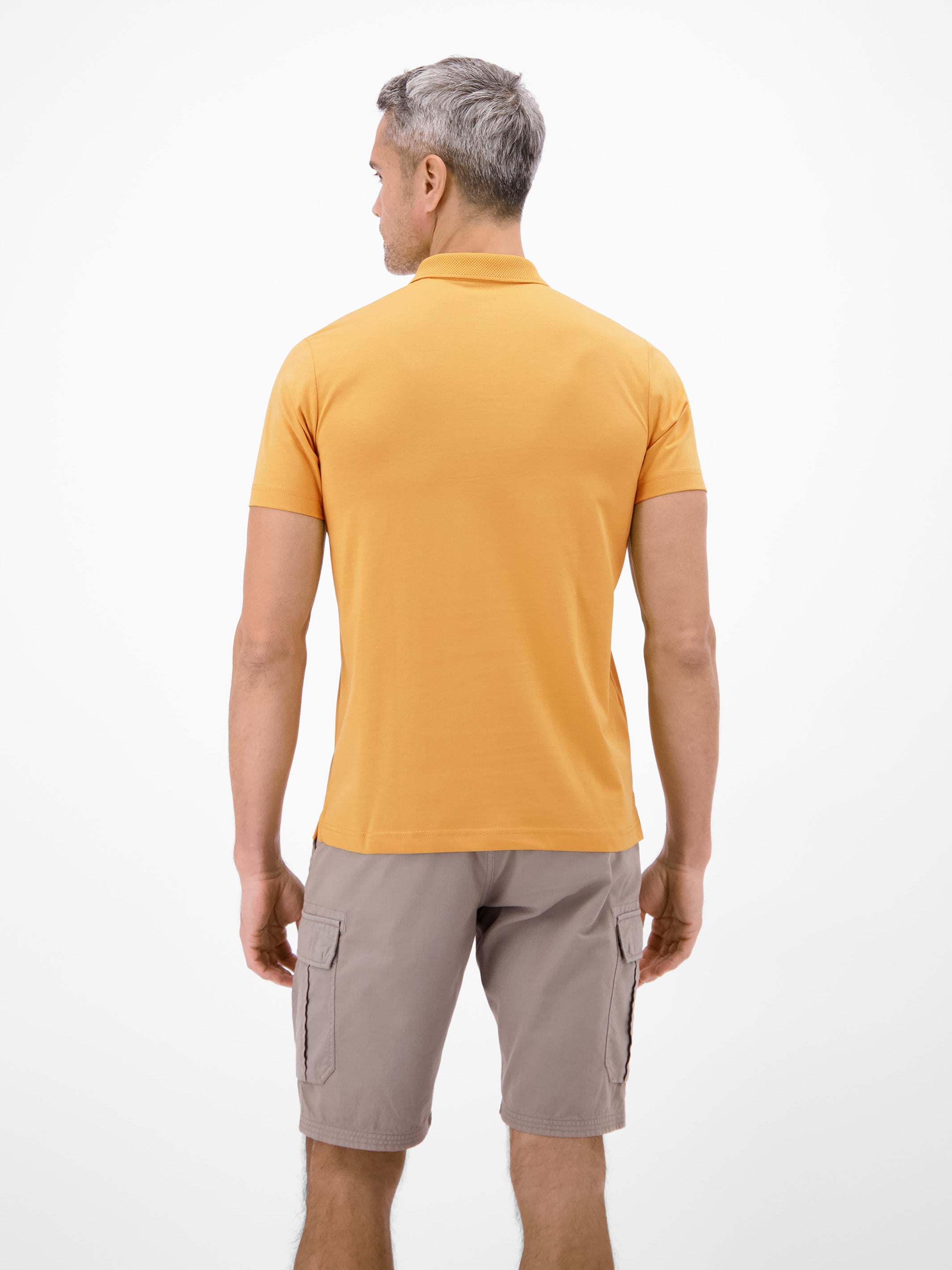 Cool & Dry Poloshirt, unifarben mit Flachstrickkragen - Polo Shirt Kurzarm
