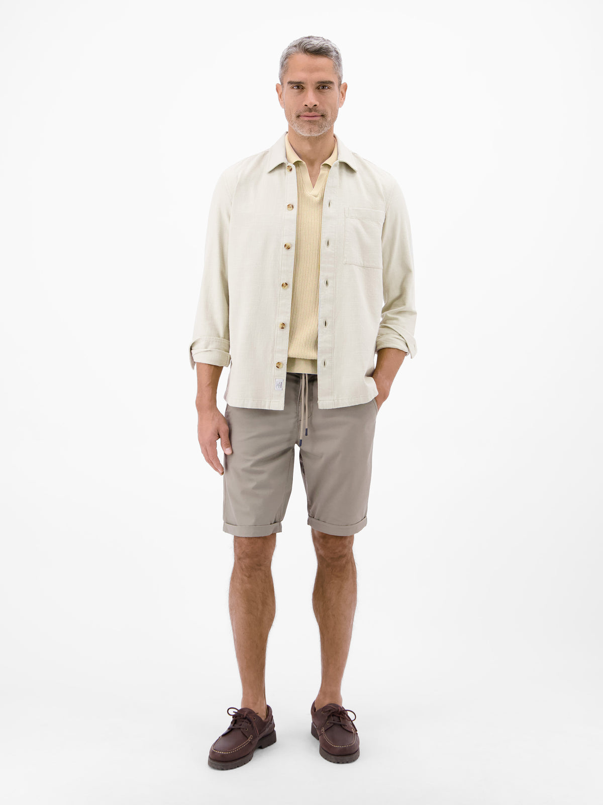 Polo aus nachhaltiger Baumwolle, Strickoptik - Polo Shirt Kurzarm