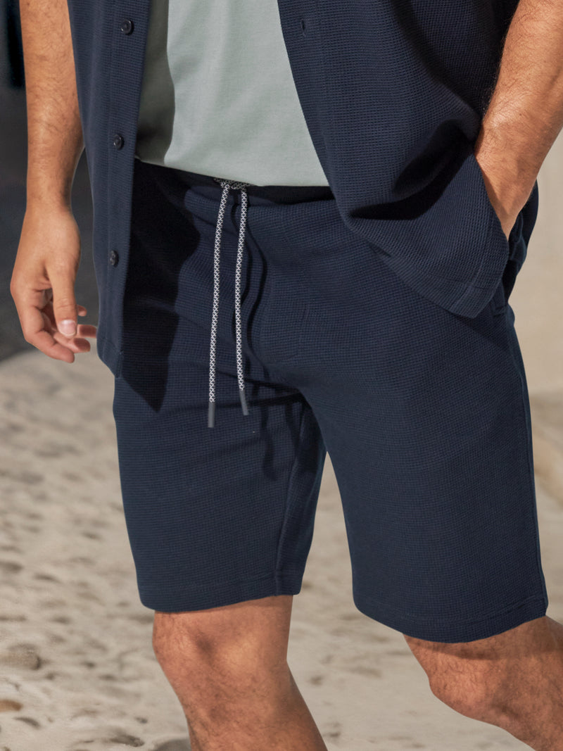 Bequeme Shorts mit Kordelzug in Jerseyqualität - Leinen Shorts