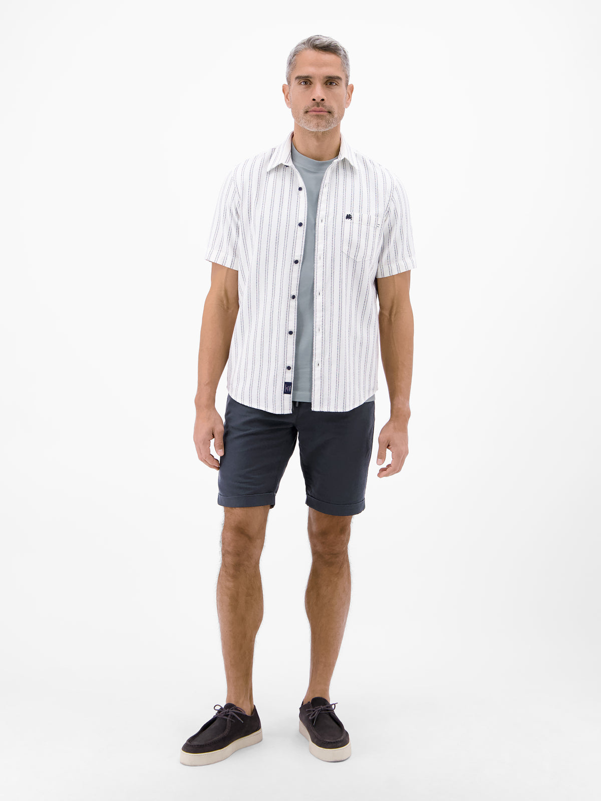 Chino-Shorts aus Baumwoll-Leinen-Mischgewebe - Chino Shorts