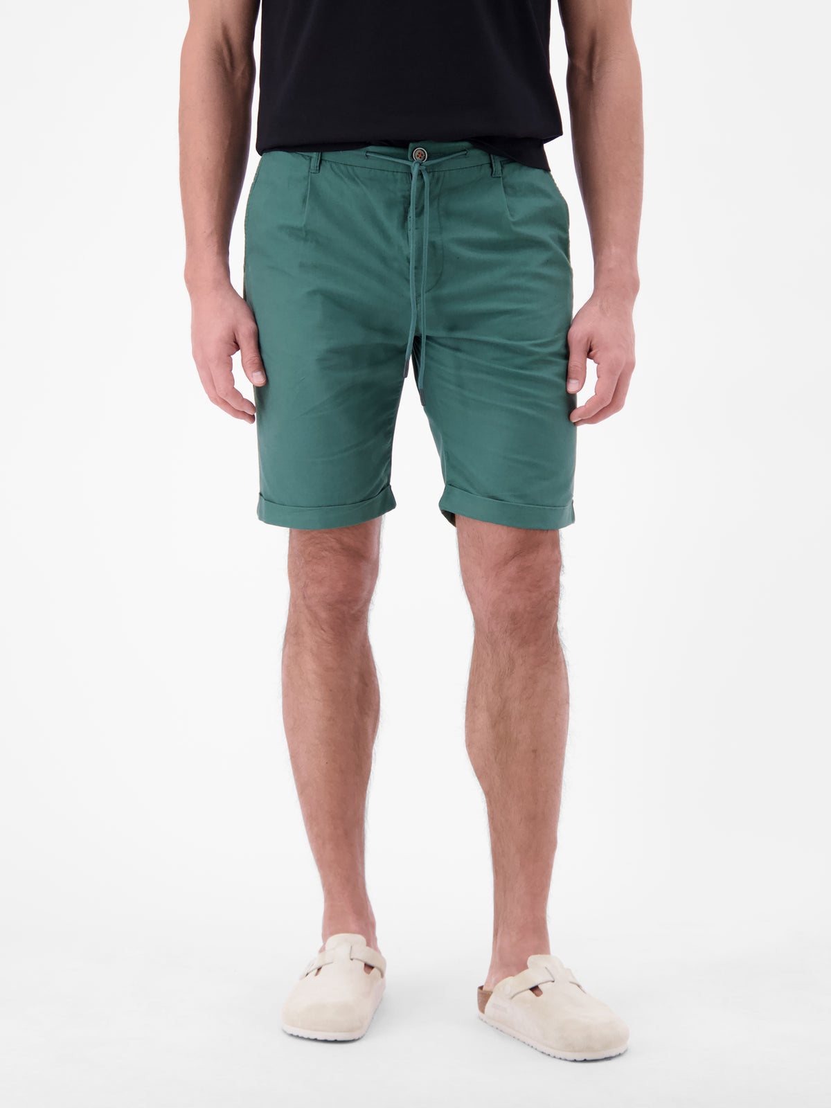 Chino-Shorts aus Baumwoll-Leinen-Mischgewebe - Chino Shorts