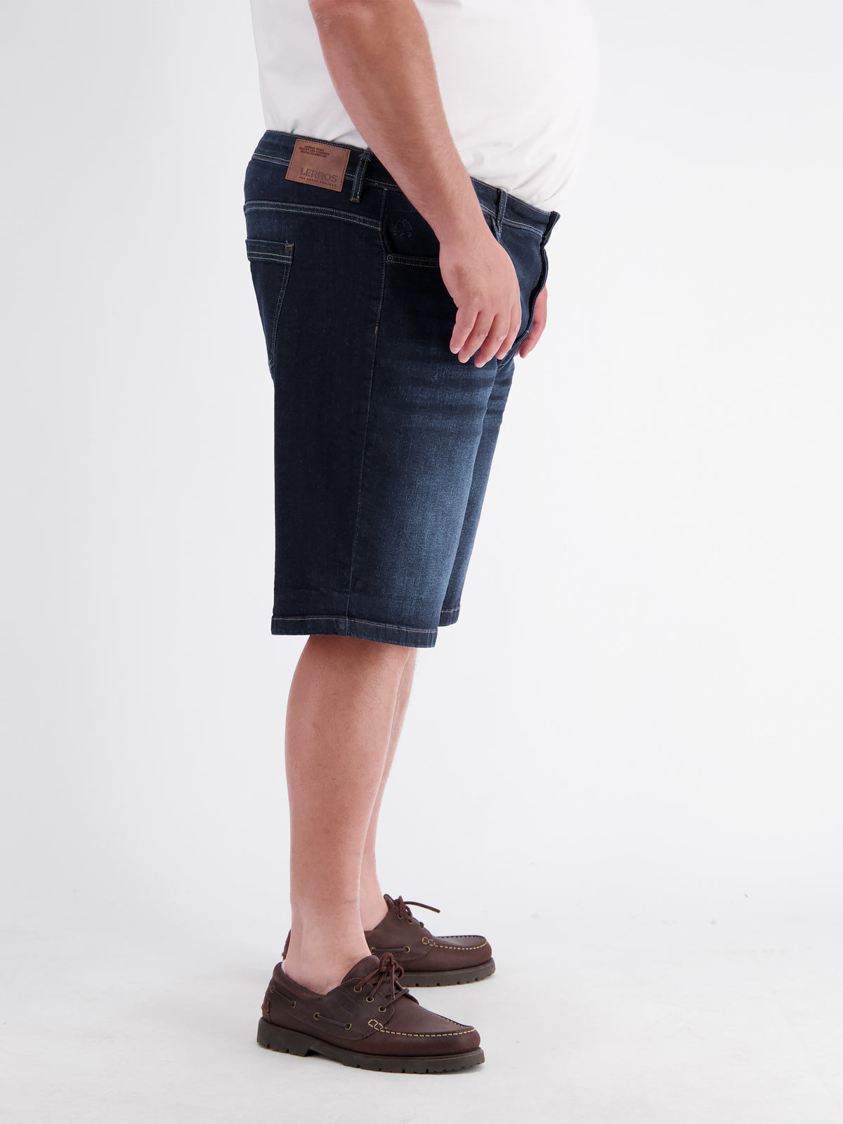 Denim Bermuda aus flexiblem Baumwollmix, große Größen