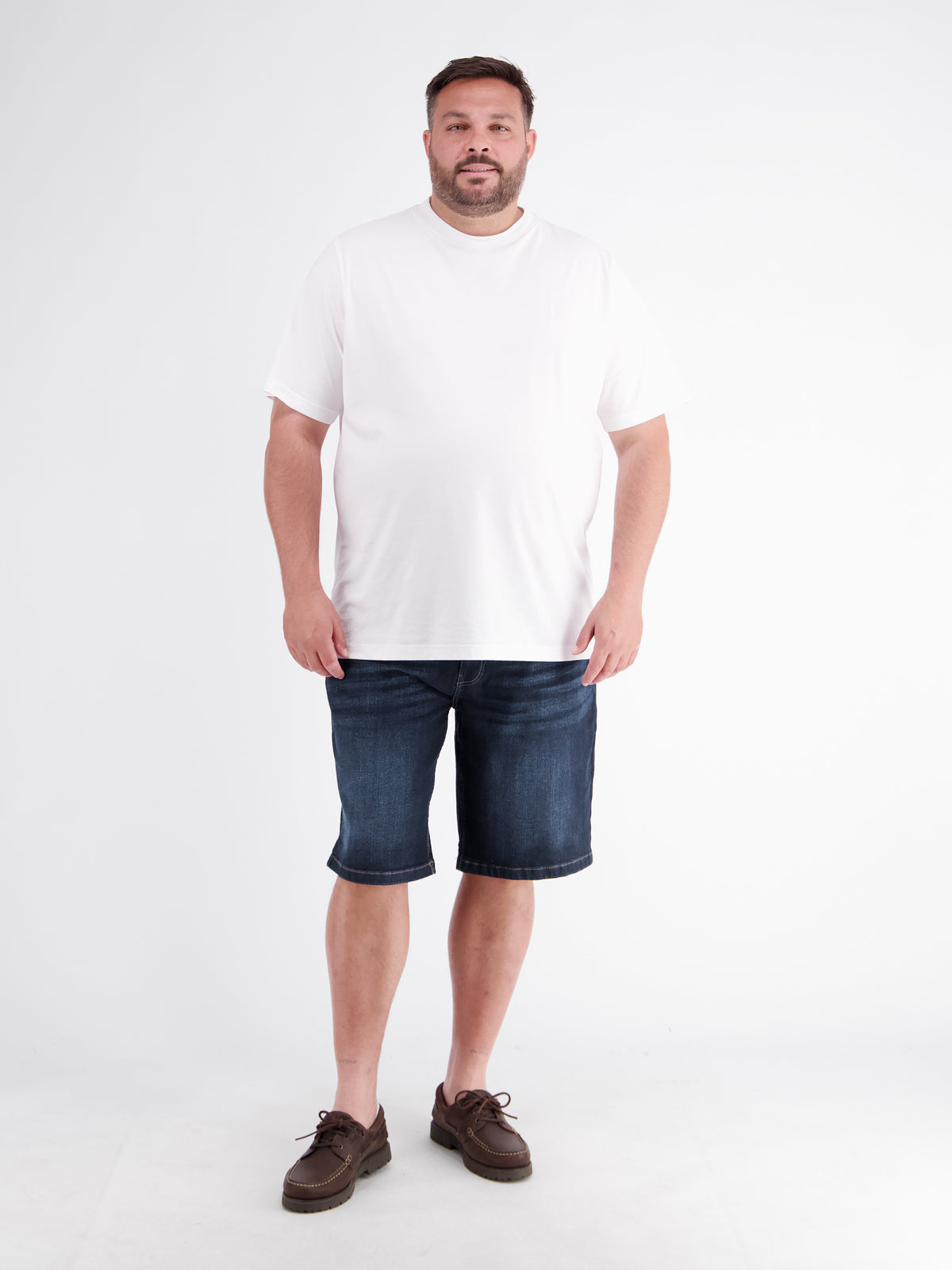 Denim Bermuda aus flexiblem Baumwollmix, große Größen