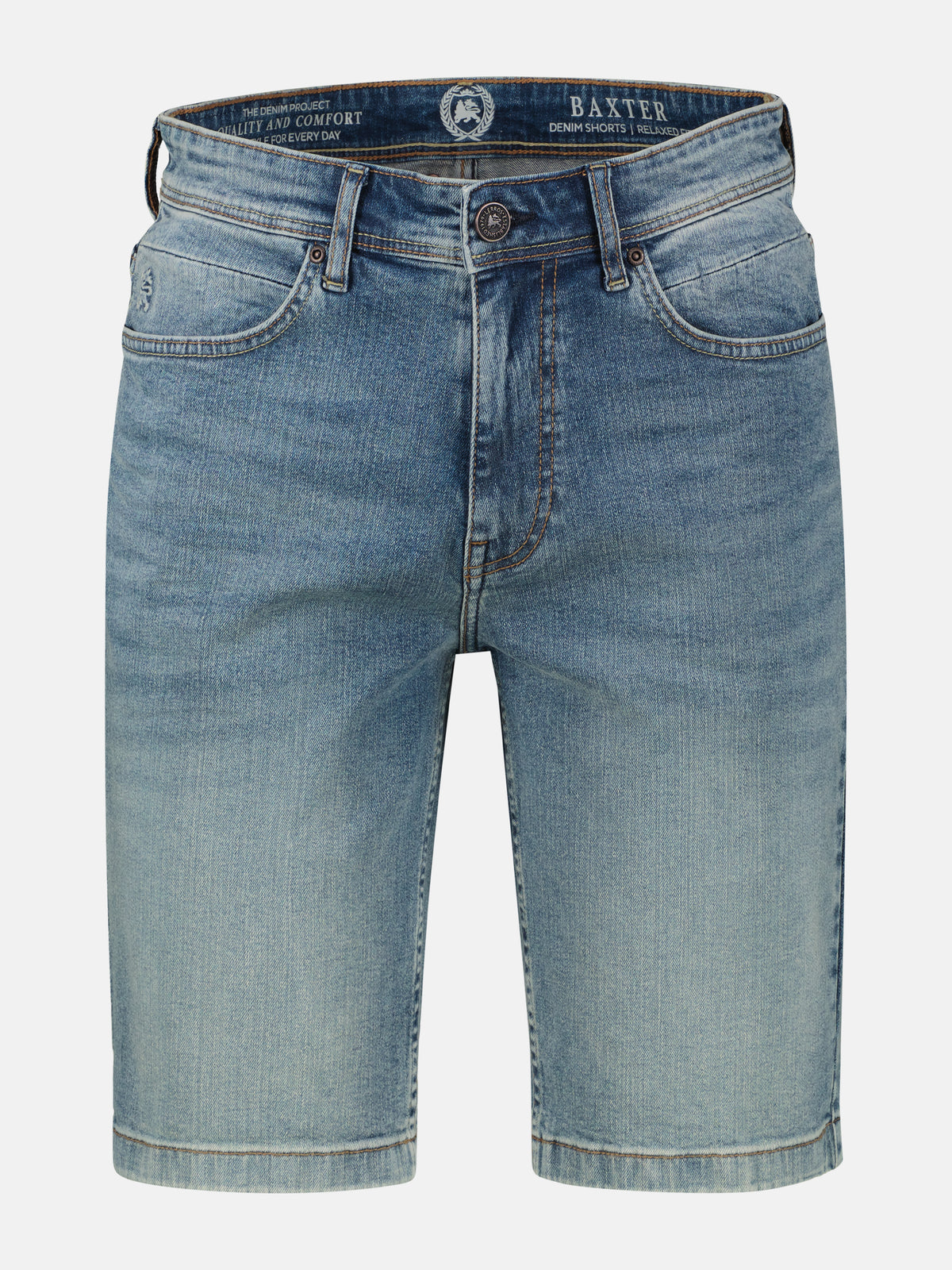 Denim Bermuda aus flexiblem Baumwollmischgewebe - Jeans Shorts