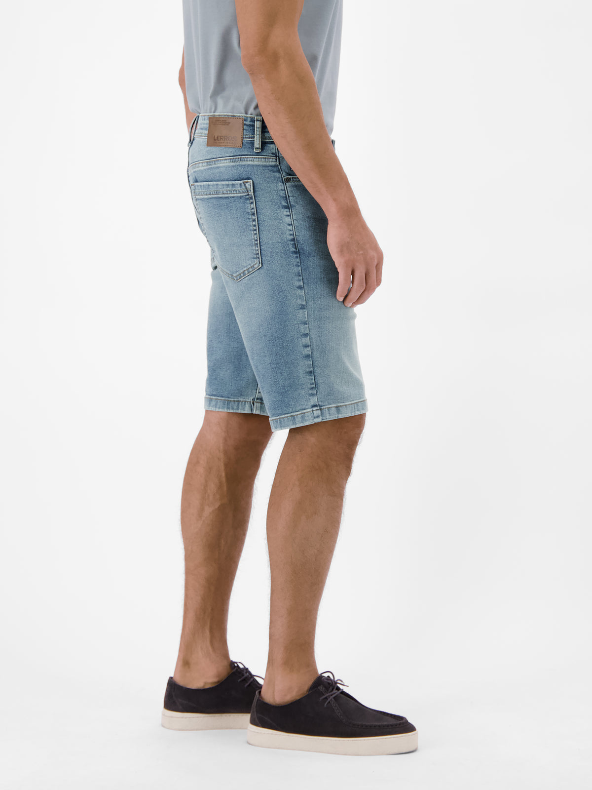 Denim Bermuda aus flexiblem Baumwollmischgewebe - Jeans Shorts
