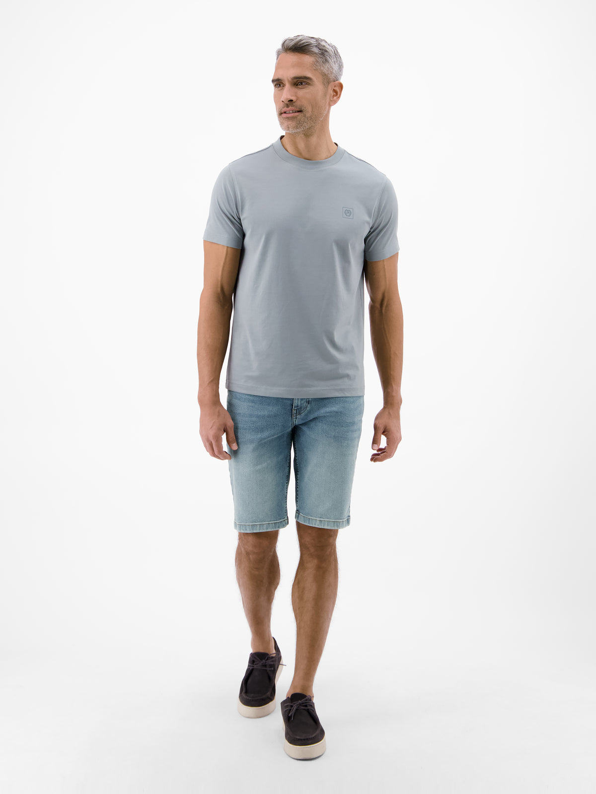 Denim Bermuda aus flexiblem Baumwollmischgewebe - Jeans Shorts