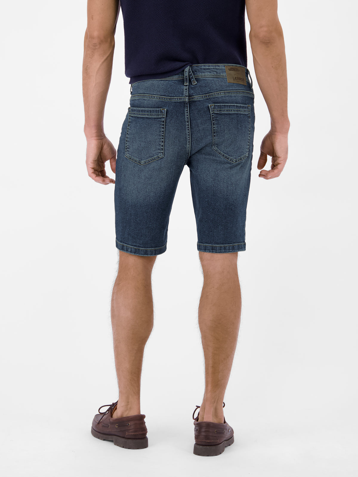 Denim Bermuda aus flexiblem Baumwollmischgewebe - Jeans Shorts