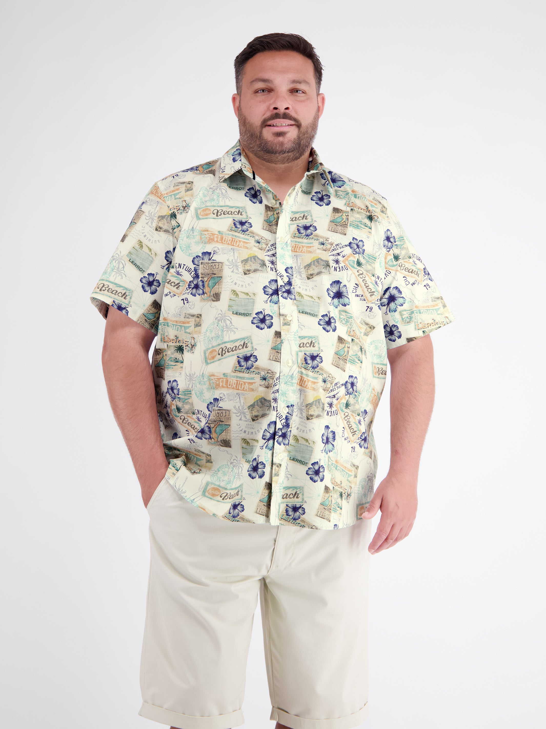 Summer short-sleeve Hawaiian shirt, plus sizes