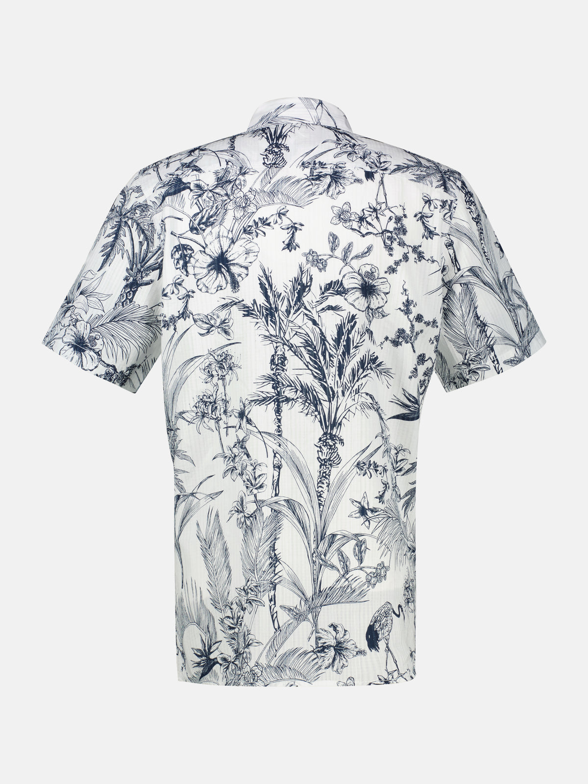 Legeres Kurzarmhemd mit floralem Print und offenem Kragen - Kurzarmhemd