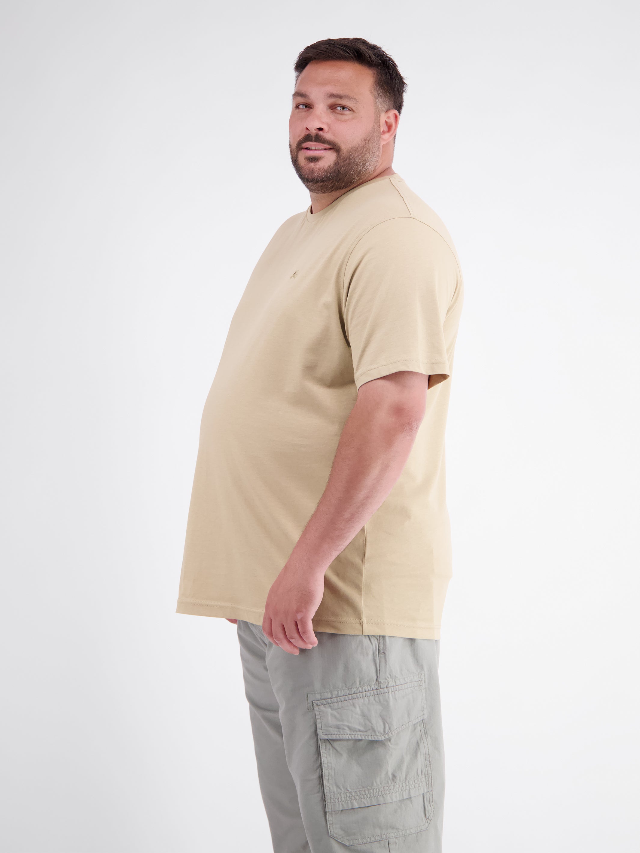 Round neck t-shirt made of soft cotton, plus sizes