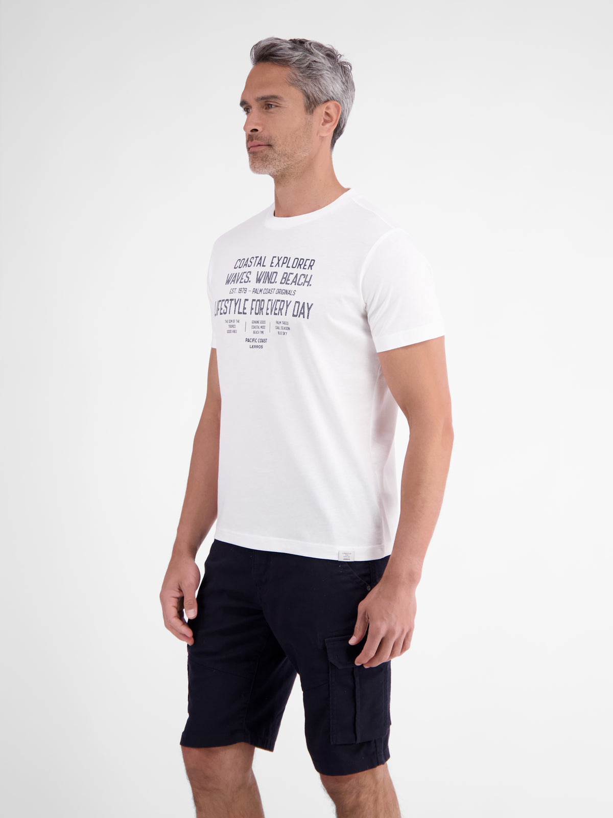 Sportliches T-Shirt aus Baumwolle mit coolem Slogan-Print - T-Shirt Rundhals