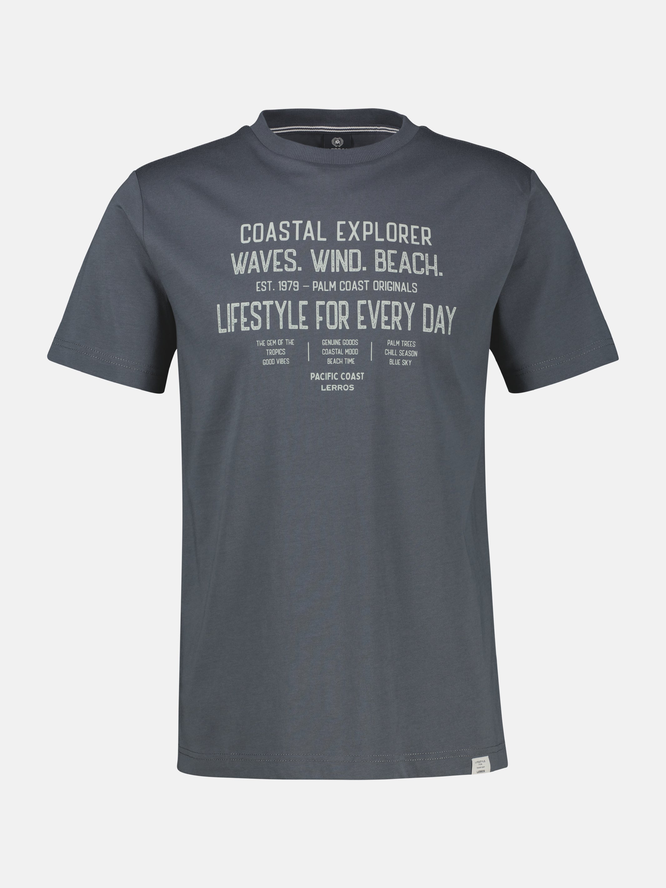 Sportliches T-Shirt aus Baumwolle mit coolem Slogan-Print - T-Shirt Rundhals