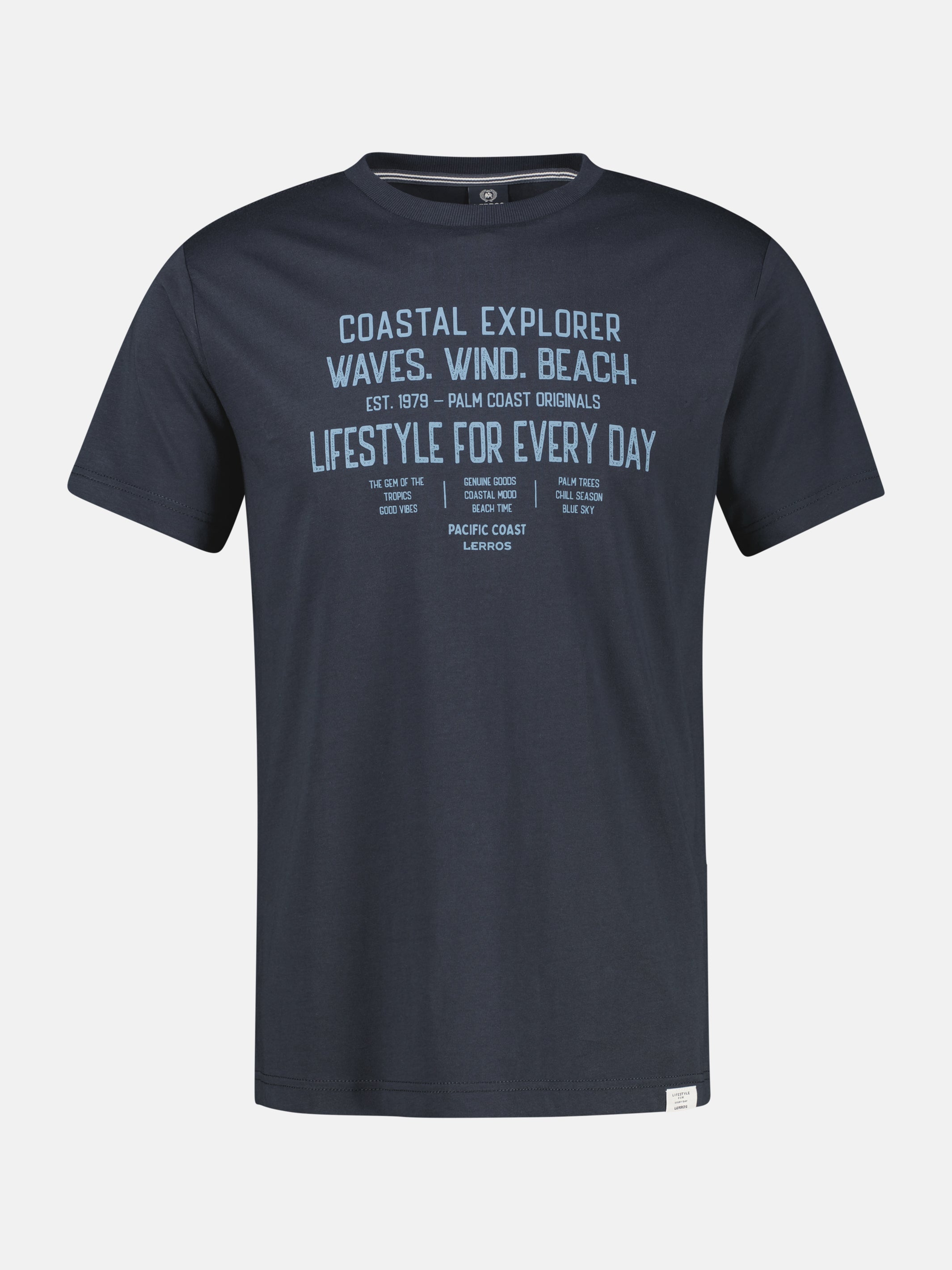 Sportliches T-Shirt aus Baumwolle mit coolem Slogan-Print - T-Shirt Rundhals