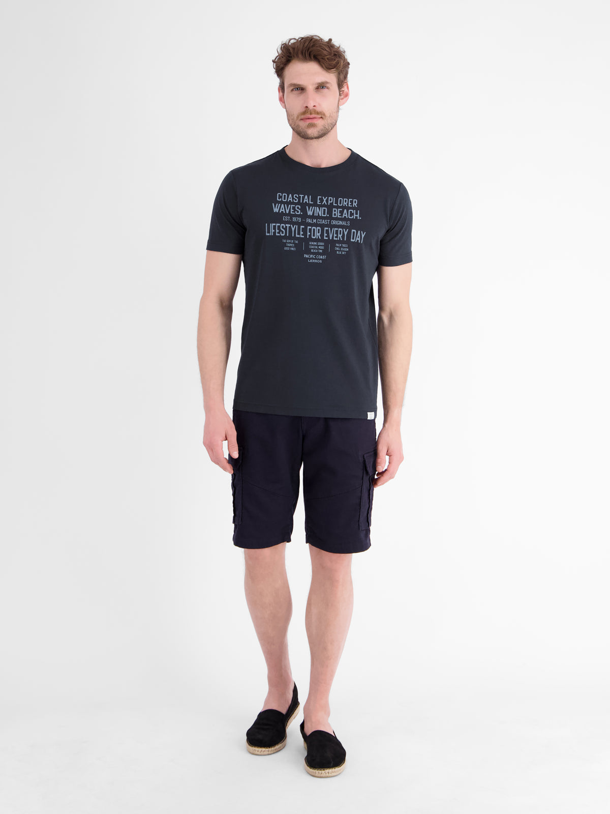 Sportliches T-Shirt aus Baumwolle mit coolem Slogan-Print - T-Shirt Rundhals
