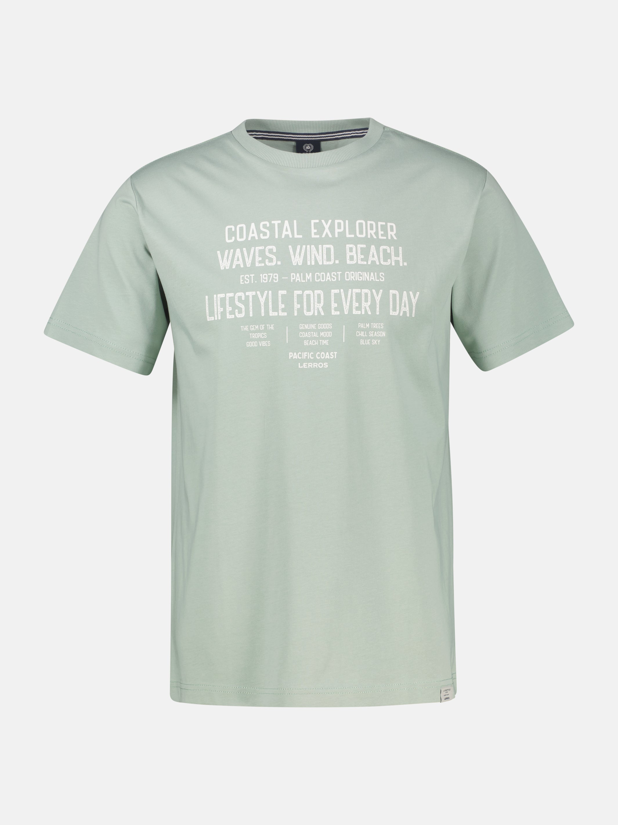 Sportliches T-Shirt aus Baumwolle mit coolem Slogan-Print - T-Shirt Rundhals