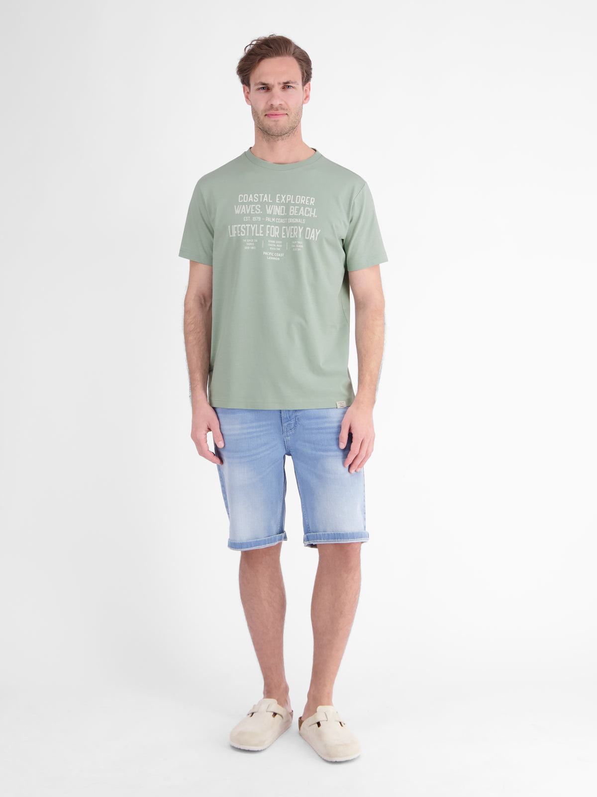 Sportliches T-Shirt aus Baumwolle mit coolem Slogan-Print - T-Shirt Rundhals