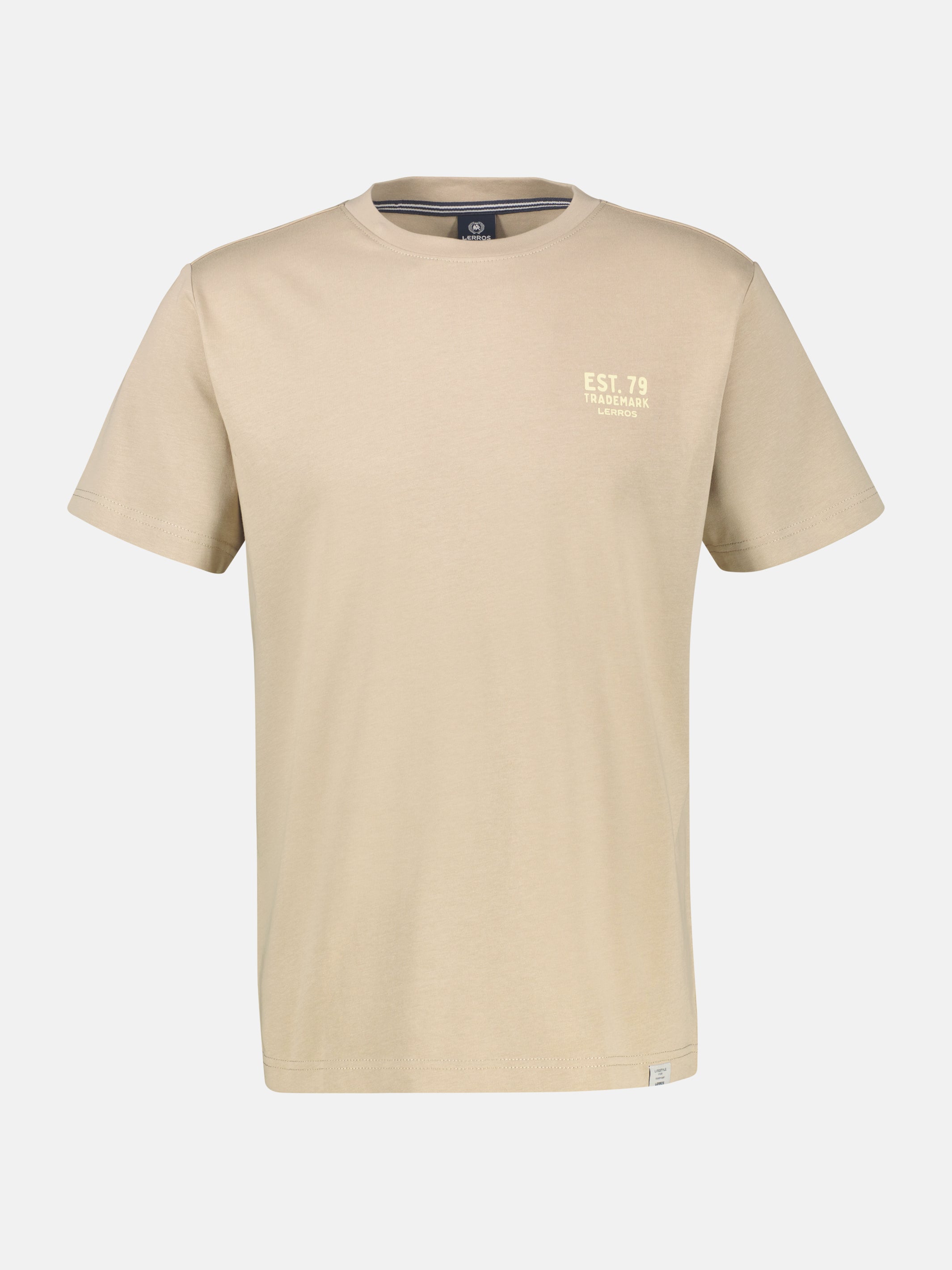 Baumwoll-T-Shirt mit bequemem Rundhalsausschnitt und Print - T-Shirt Rundhals