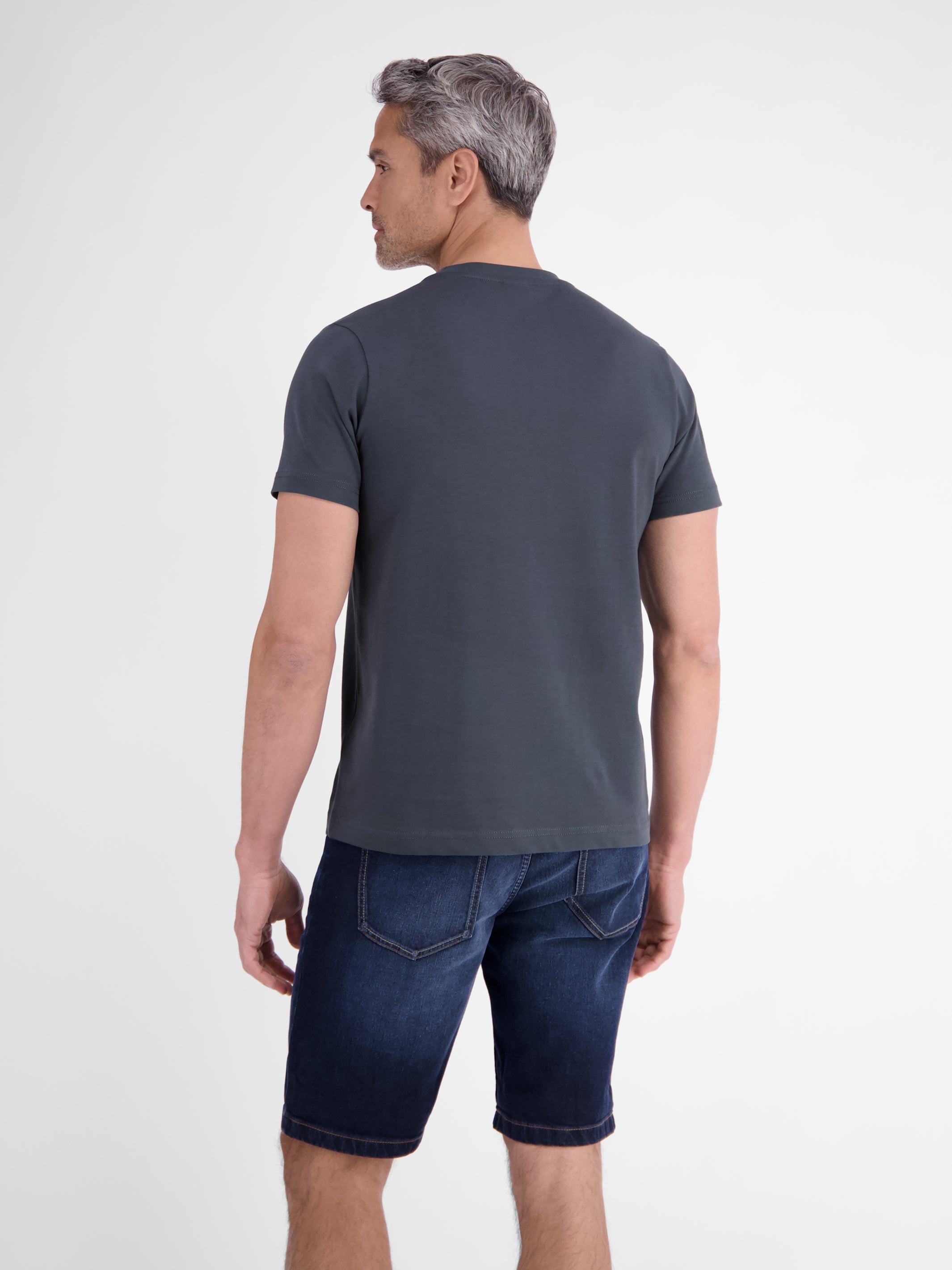 Baumwoll-T-Shirt mit bequemem Rundhalsausschnitt und Print - T-Shirt Rundhals