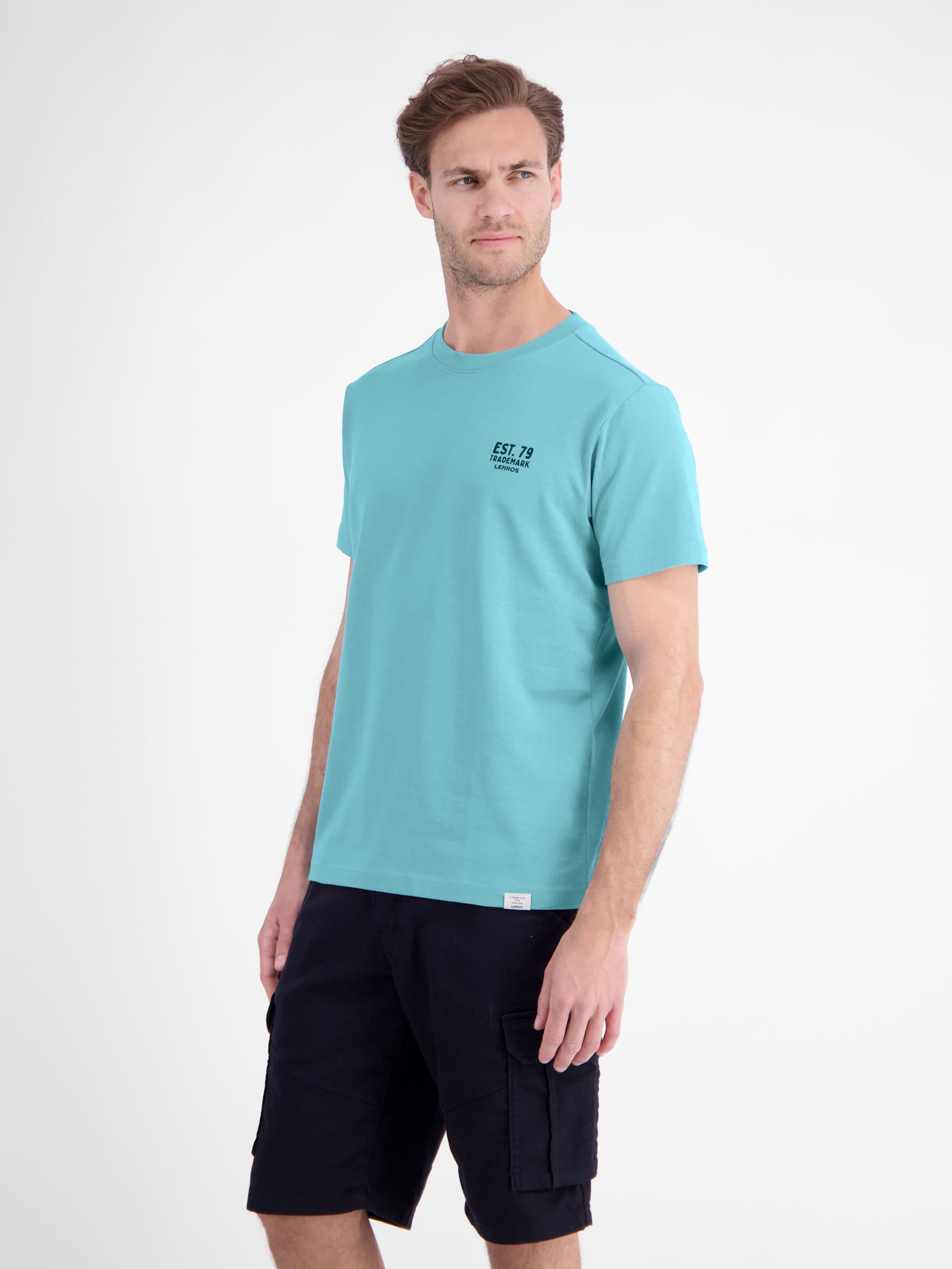 Baumwoll-T-Shirt mit bequemem Rundhalsausschnitt und Print - T-Shirt Rundhals