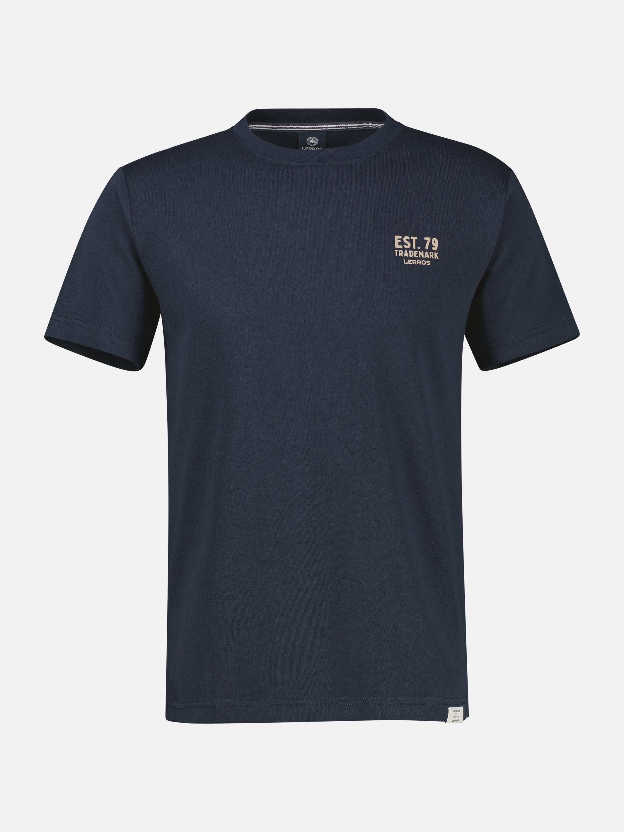 Baumwoll-T-Shirt mit bequemem Rundhalsausschnitt und Print - T-Shirt Rundhals