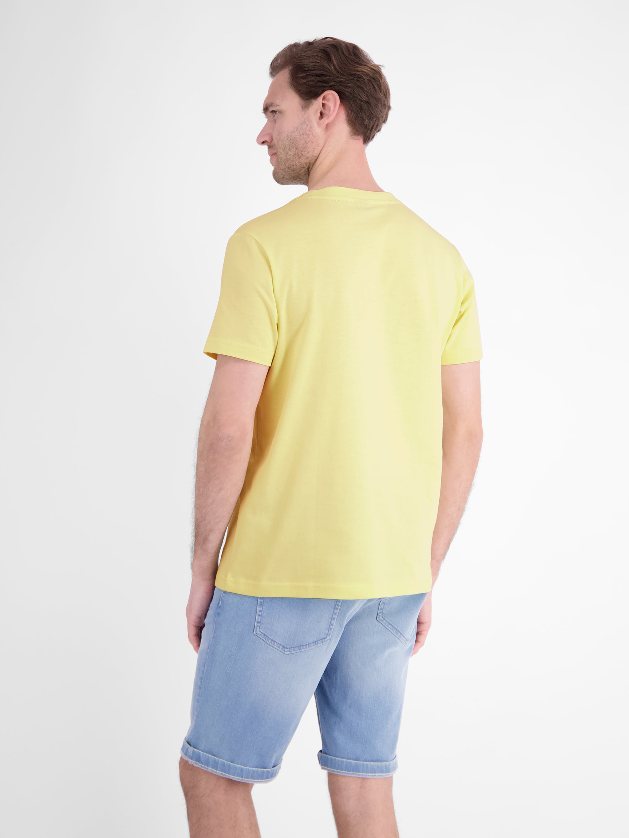 Baumwoll-T-Shirt mit bequemem Rundhalsausschnitt und Print - T-Shirt Rundhals
