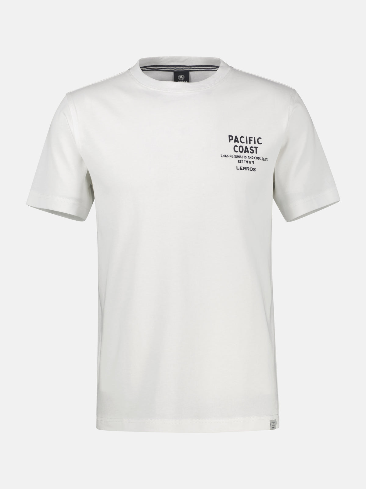 Sportliches T-Shirt aus Baumwolle mit Brust- und Rückenprint - T-Shirt Rundhals