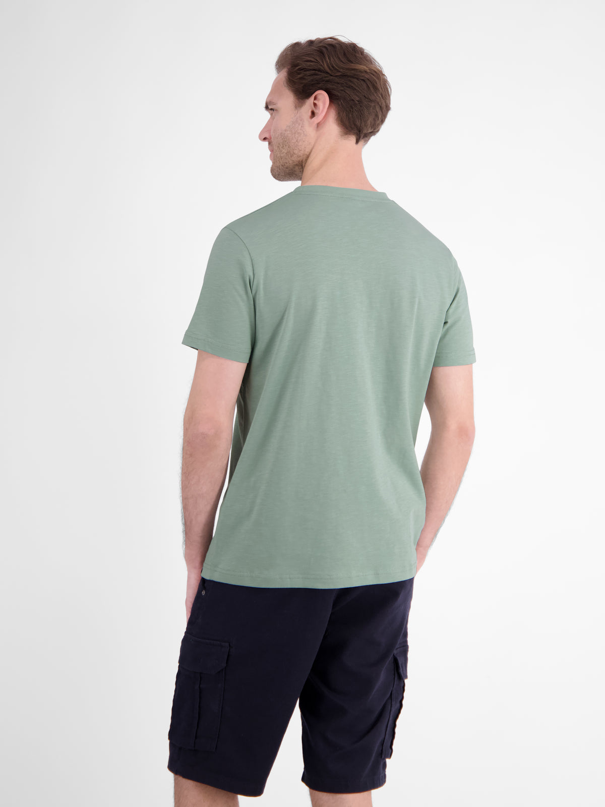 Sportliches T-Shirt mit Surfer-Motiv-Print, reine Baumwolle - T-Shirt Rundhals