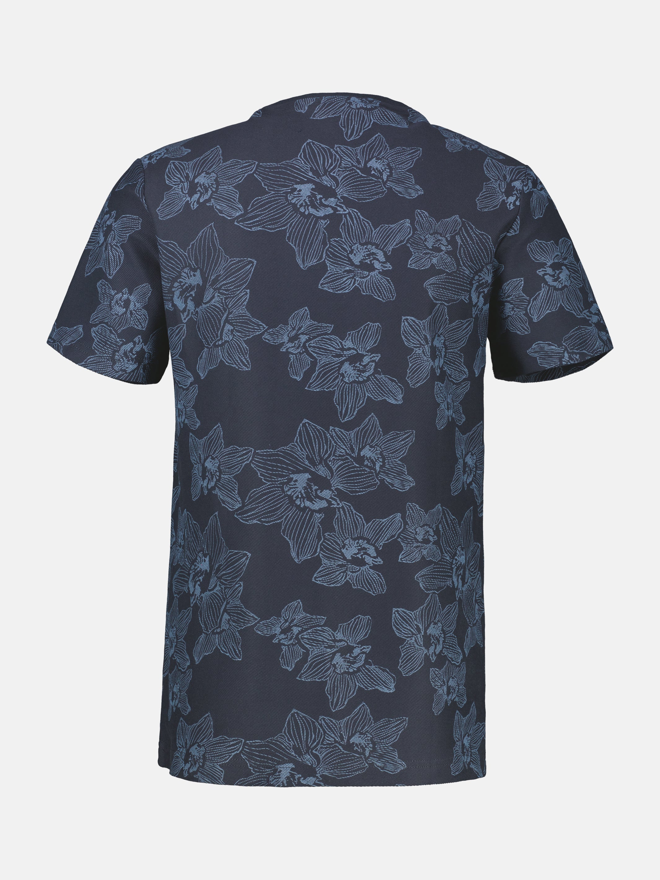 T-Shirt mit floralem Print und O-Neck in Jersey-Qualität - T-Shirt Rundhals
