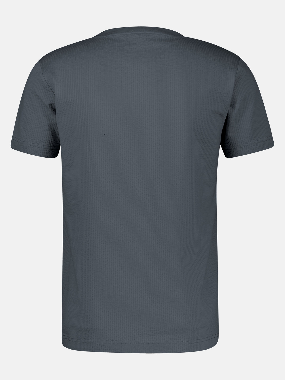 T-Shirt in softer Seersucker-Qualität mit bequemem O-Neck - T-Shirt Rundhals