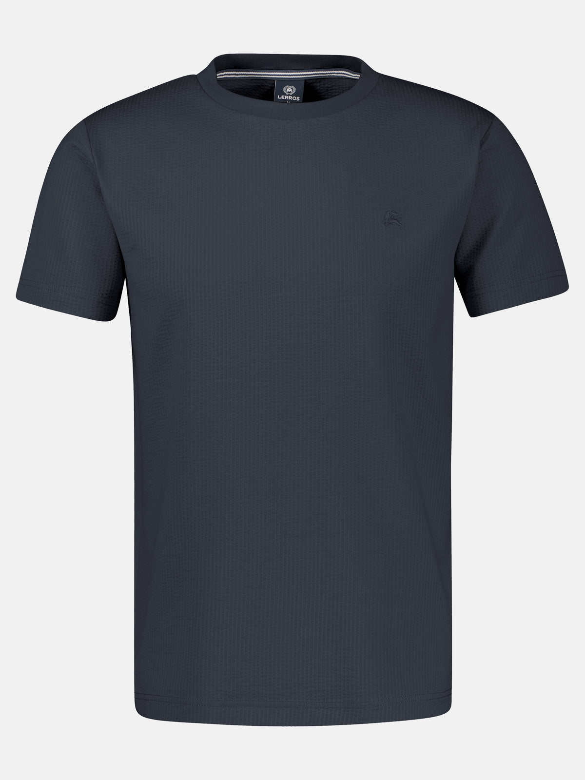 T-Shirt in softer Seersucker-Qualität mit bequemem O-Neck - T-Shirt Rundhals