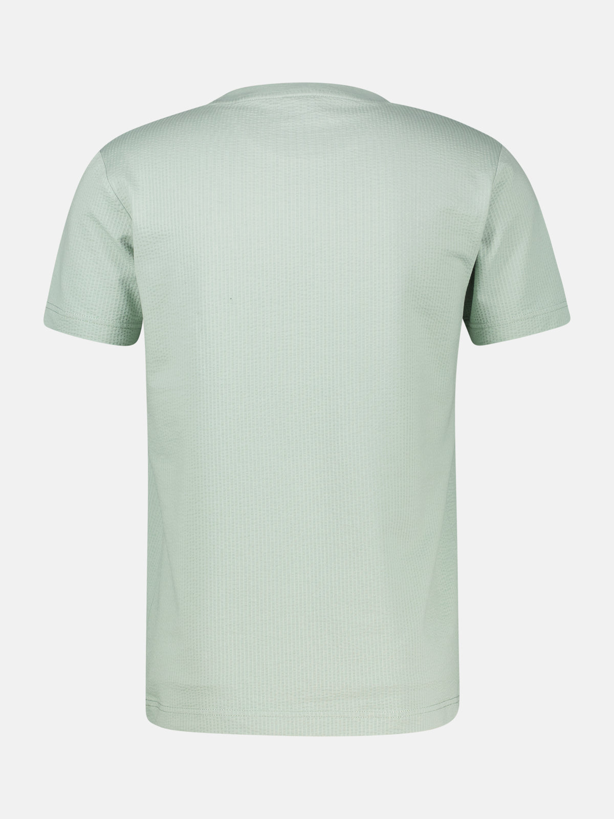 T-Shirt in softer Seersucker-Qualität mit bequemem O-Neck - T-Shirt Rundhals