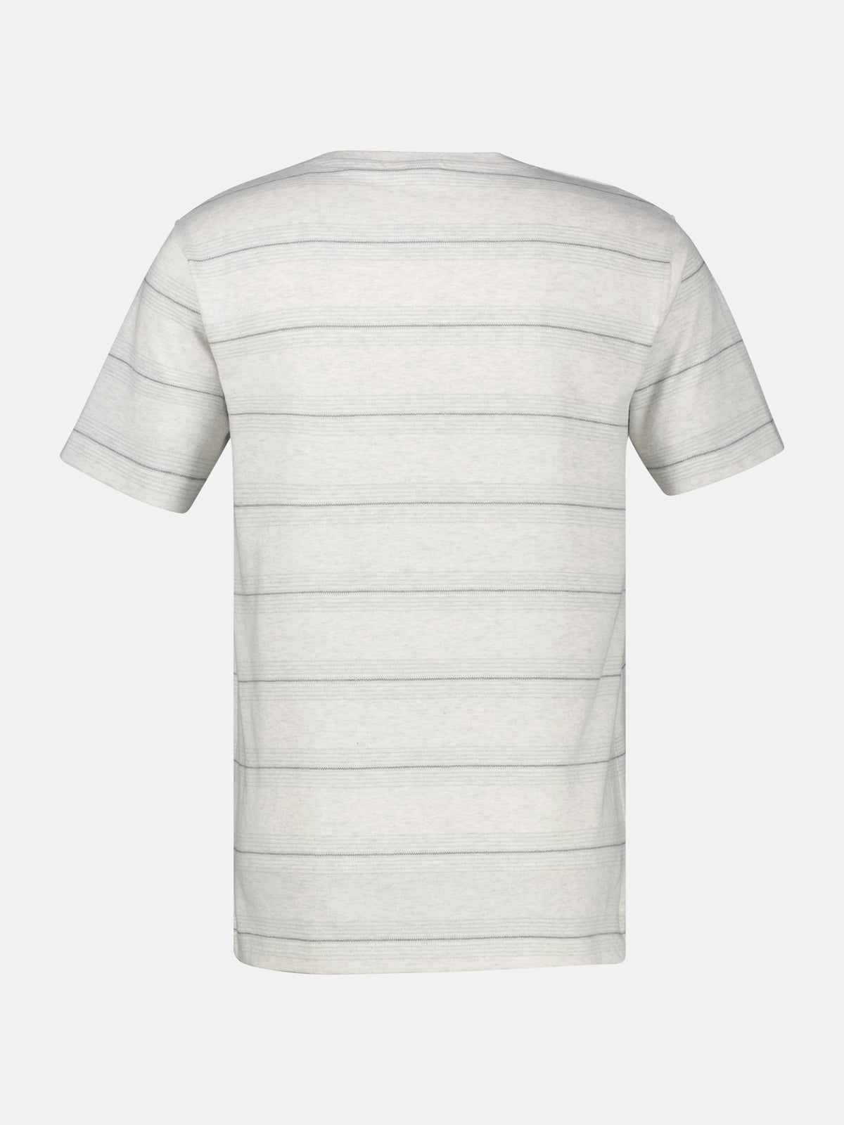 T-Shirt in Piquéqualität mit dezenten Querstreifen - T-Shirt Rundhals