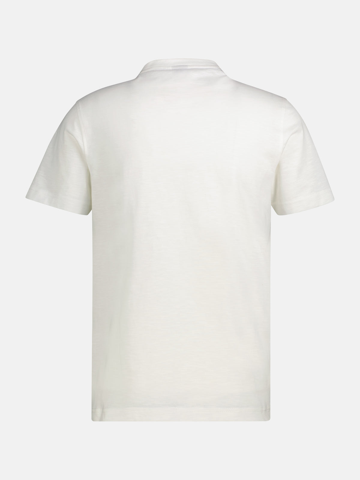 T-Shirt mit sportlichem V-Ausschnitt aus reiner Baumwolle