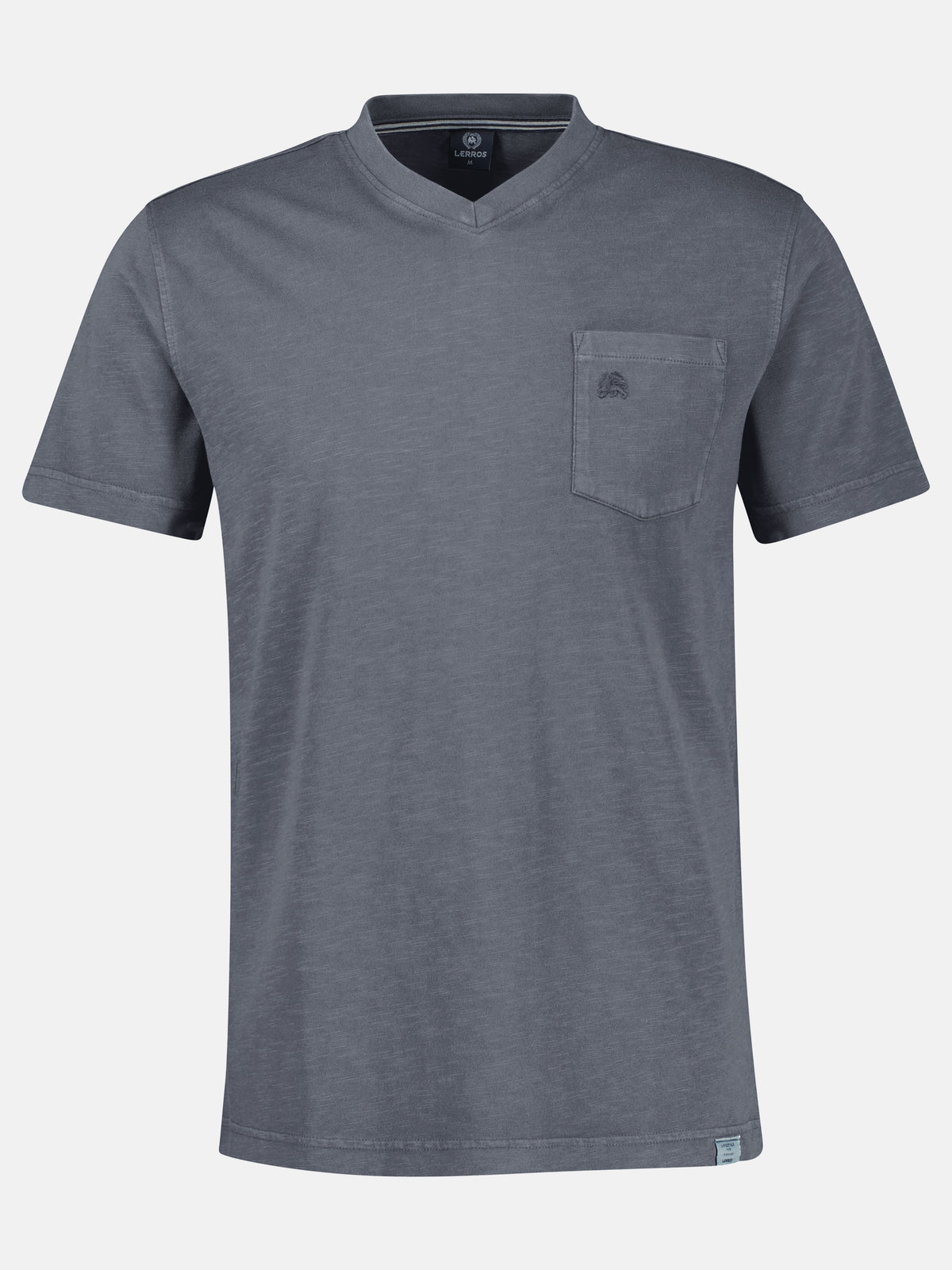 T-Shirt mit sportlichem V-Ausschnitt aus reiner Baumwolle - T-Shirt Rundhals