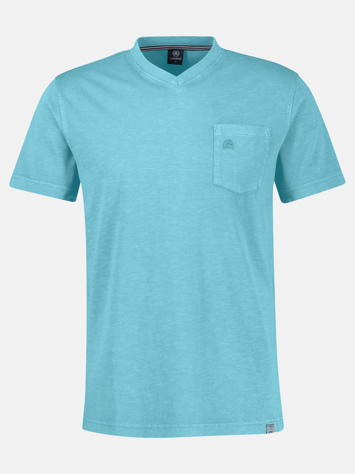 T-Shirt mit sportlichem V-Ausschnitt aus reiner Baumwolle - T-Shirt Rundhals