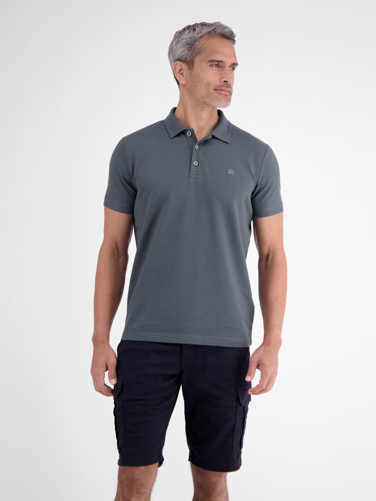 Poloshirt in weicher Seersucker-Qualität - Polo Shirt Kurzarm