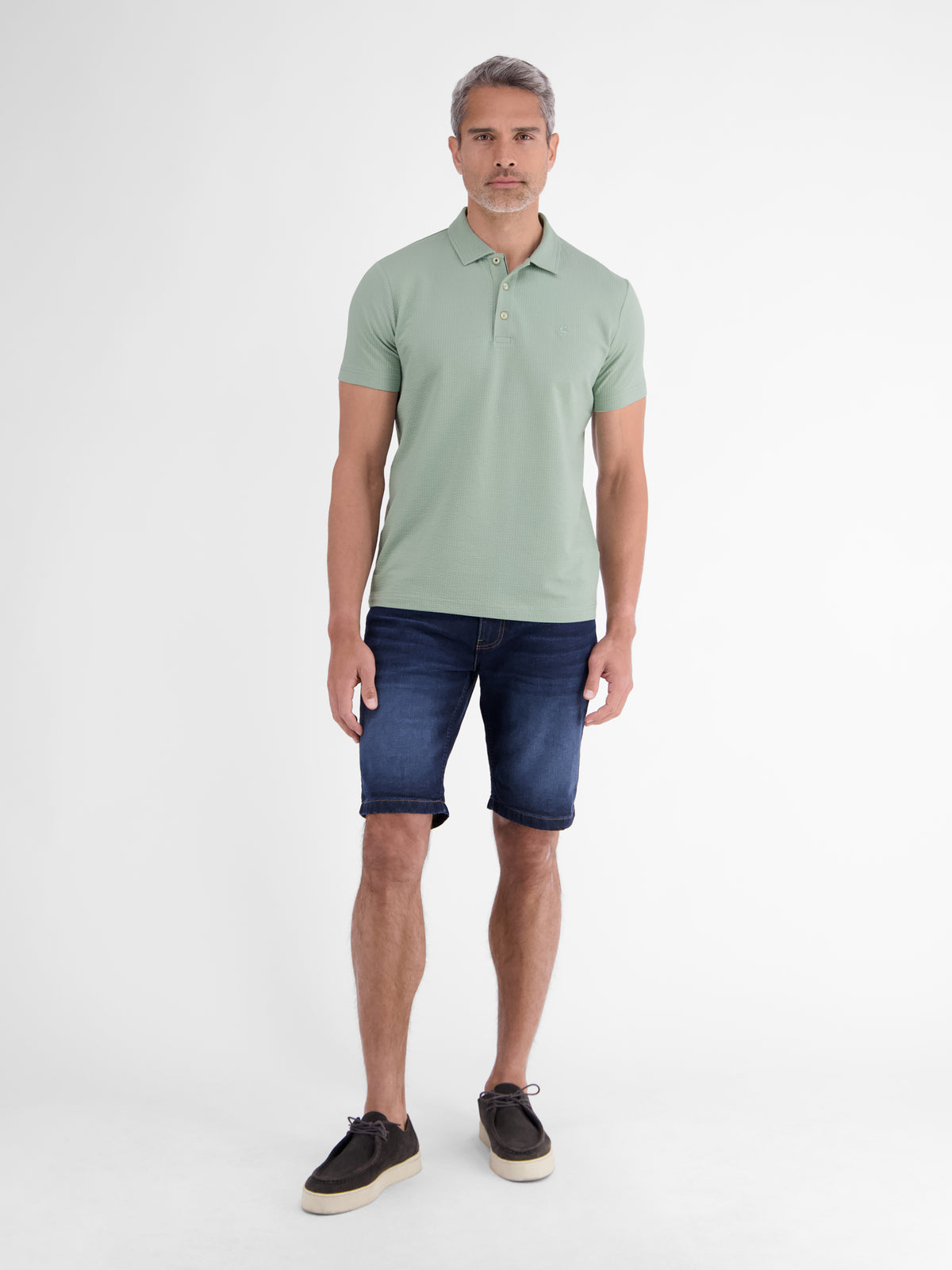 Poloshirt in weicher Seersucker-Qualität - Polo Shirt Kurzarm