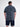 Printed polo shirt with flat-knit collar, plus sizes