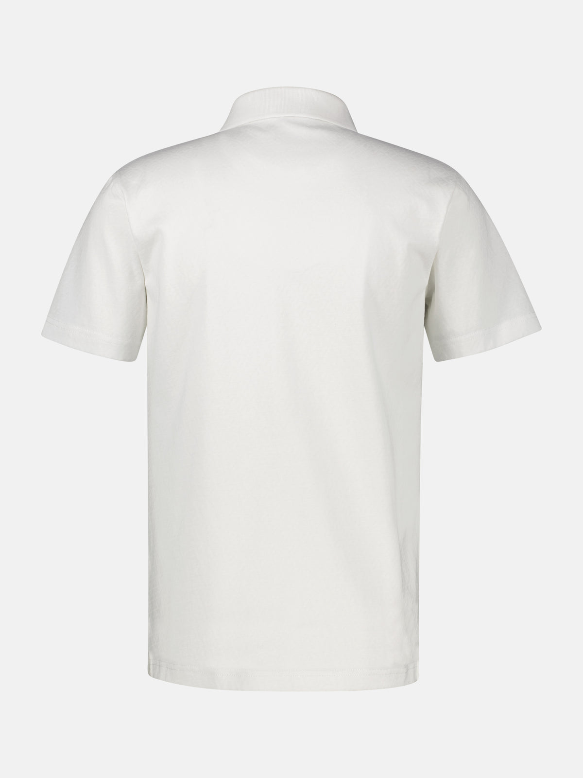 Modernes Poloshirt mit Jaquard-Muster und knopflosem Kragen - Polo Shirt Kurzarm