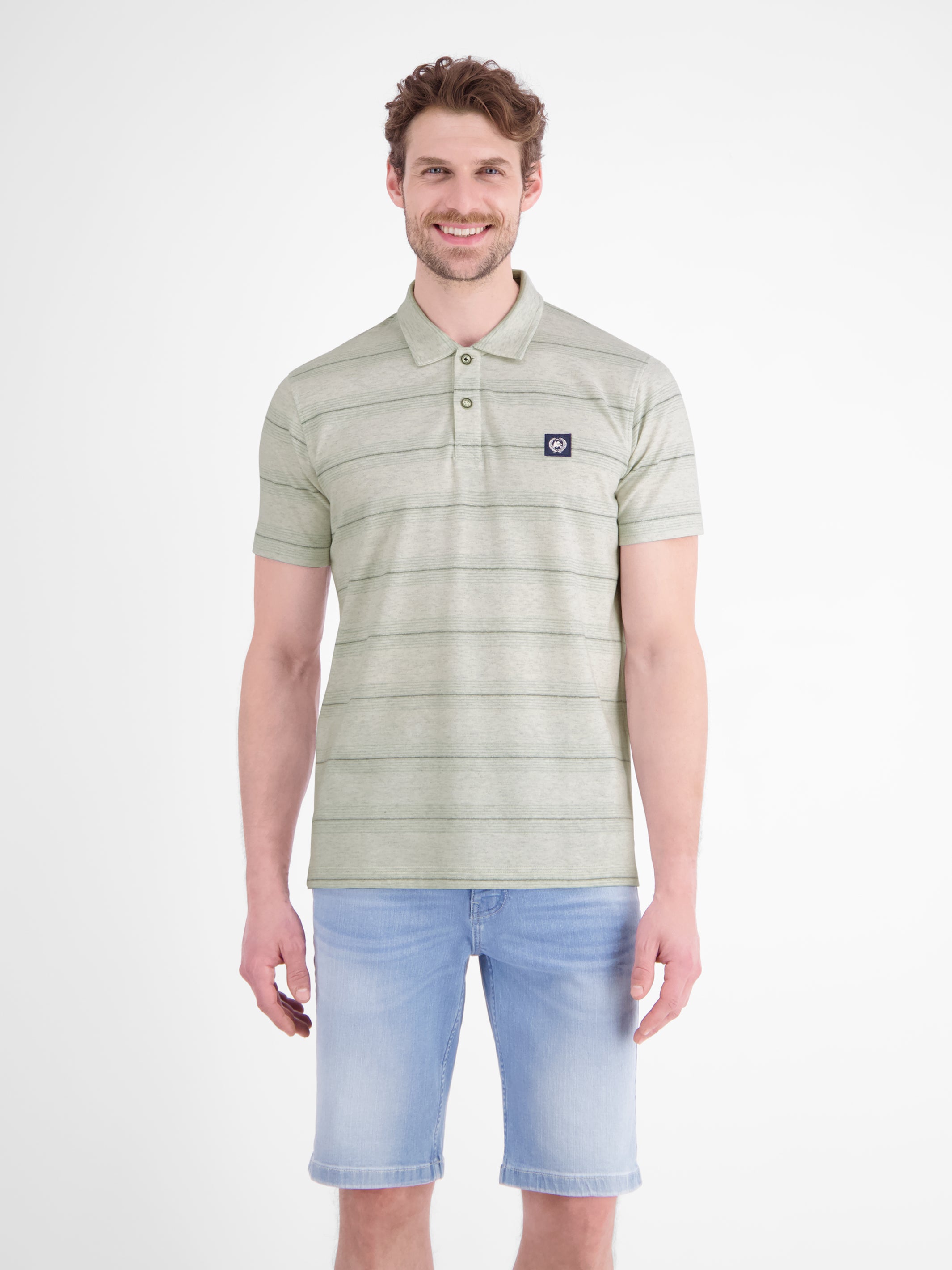 Poloshirt in feiner Piquéqualität mit frischer Streifenoptik - Polo Shirt Kurzarm