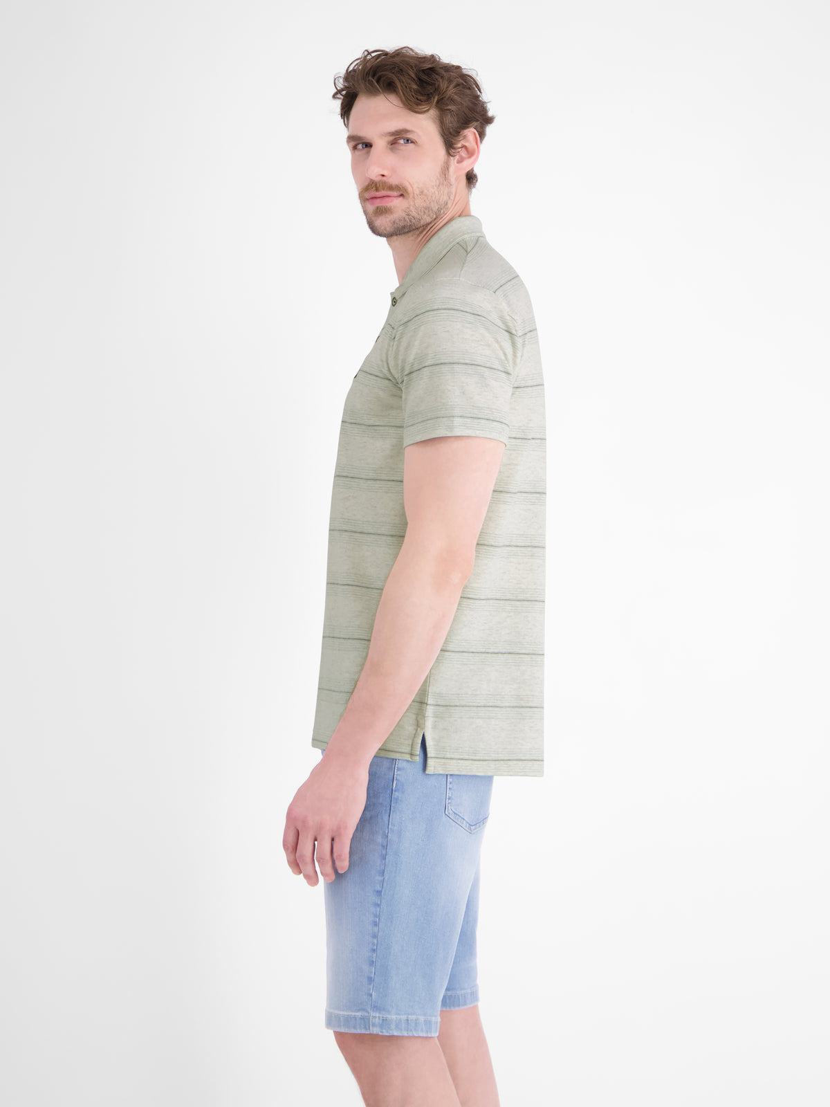 Poloshirt in feiner Piquéqualität mit frischer Streifenoptik - Polo Shirt Kurzarm
