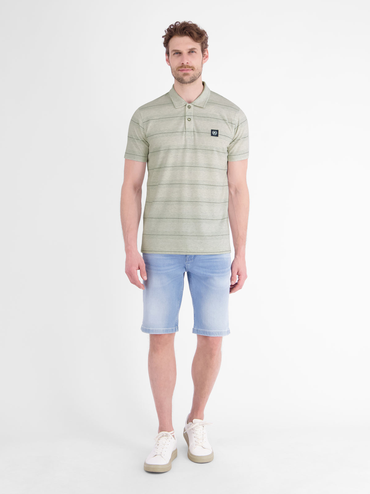 Poloshirt in feiner Piquéqualität mit frischer Streifenoptik - Polo Shirt Kurzarm