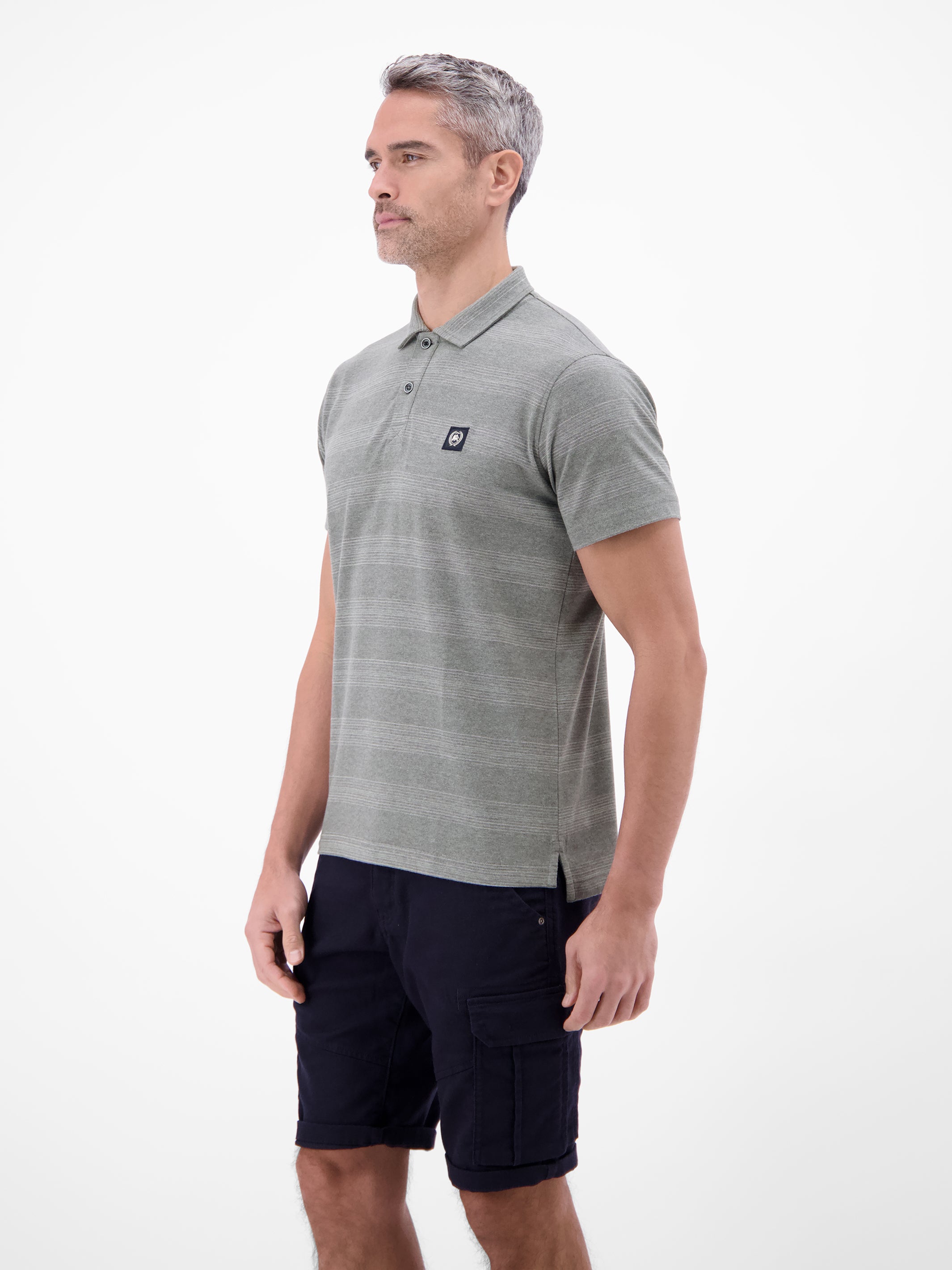 Poloshirt in feiner Piquéqualität mit frischer Streifenoptik - Polo Shirt Kurzarm