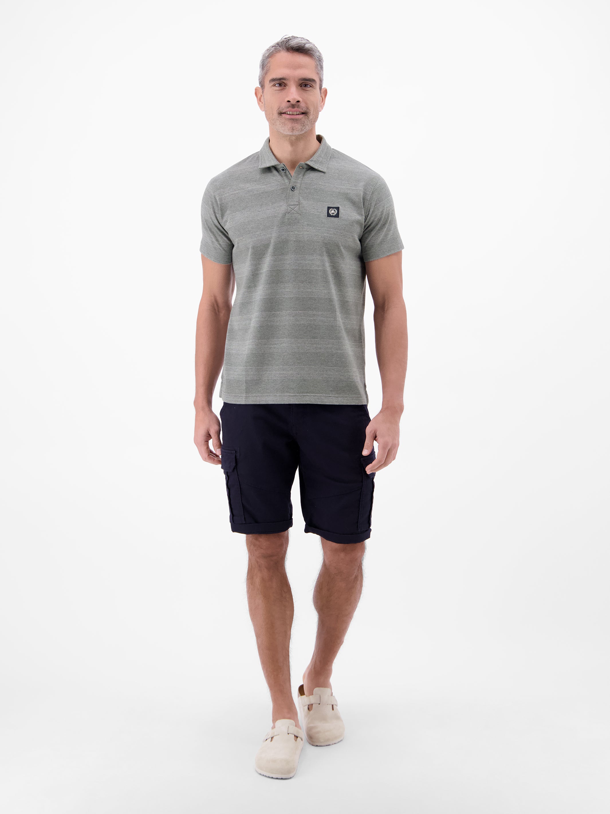 Poloshirt in feiner Piquéqualität mit frischer Streifenoptik - Polo Shirt Kurzarm