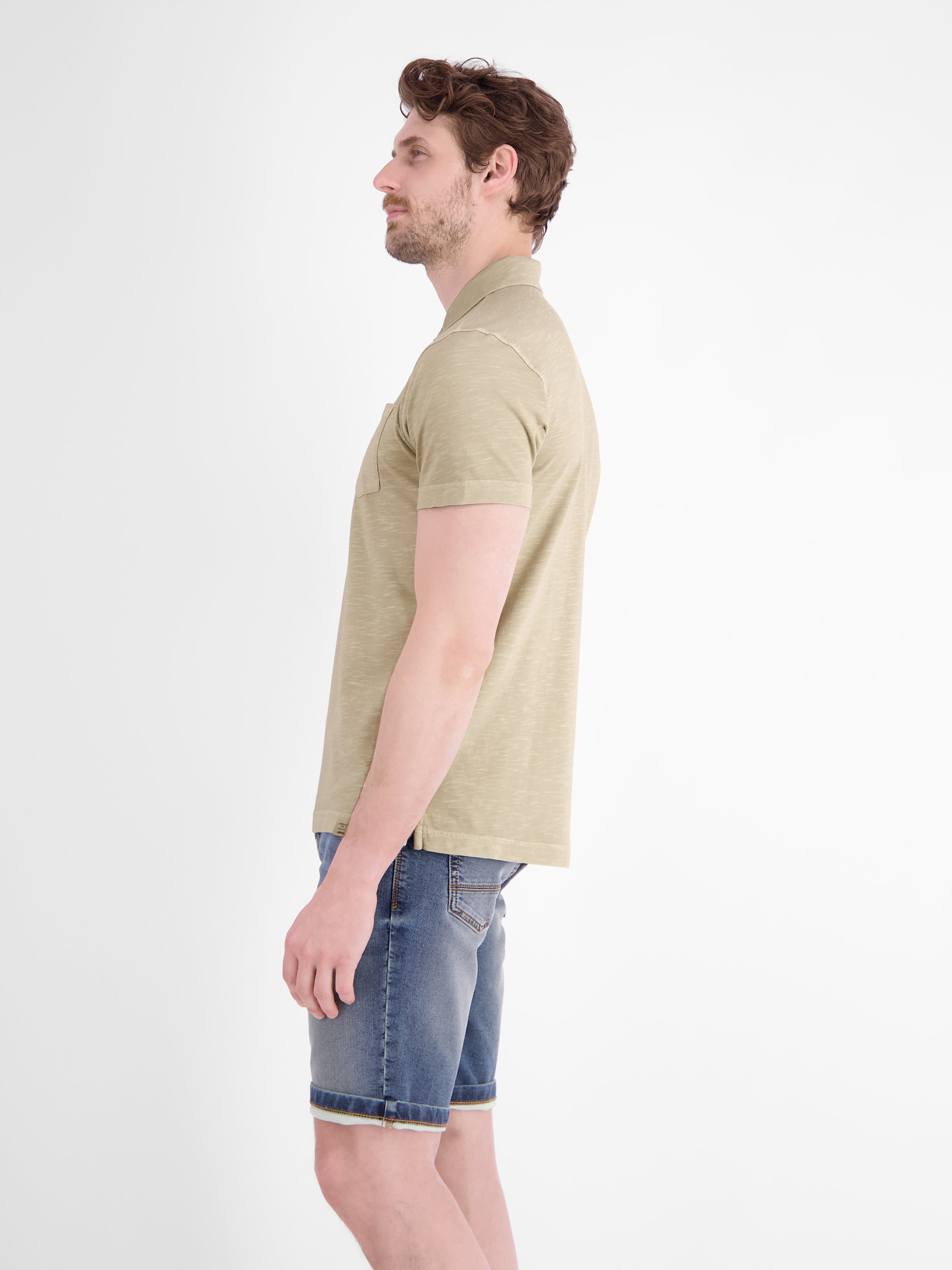 Polo in Jersey-Qualität mit Brusttasche aus reiner Baumwolle - Polo Shirt Kurzarm