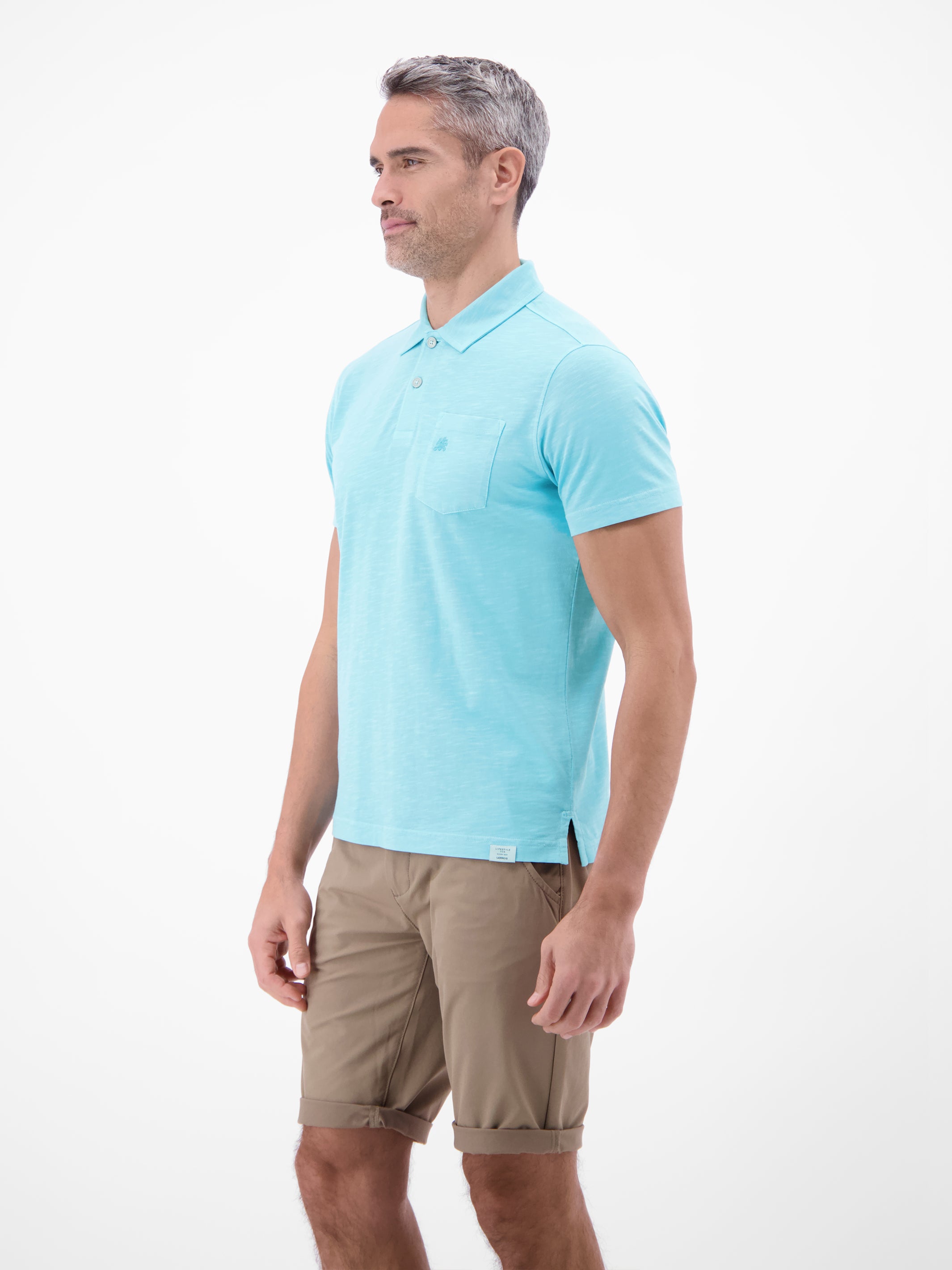 Polo in Jersey-Qualität mit Brusttasche aus reiner Baumwolle - Polo Shirt Kurzarm