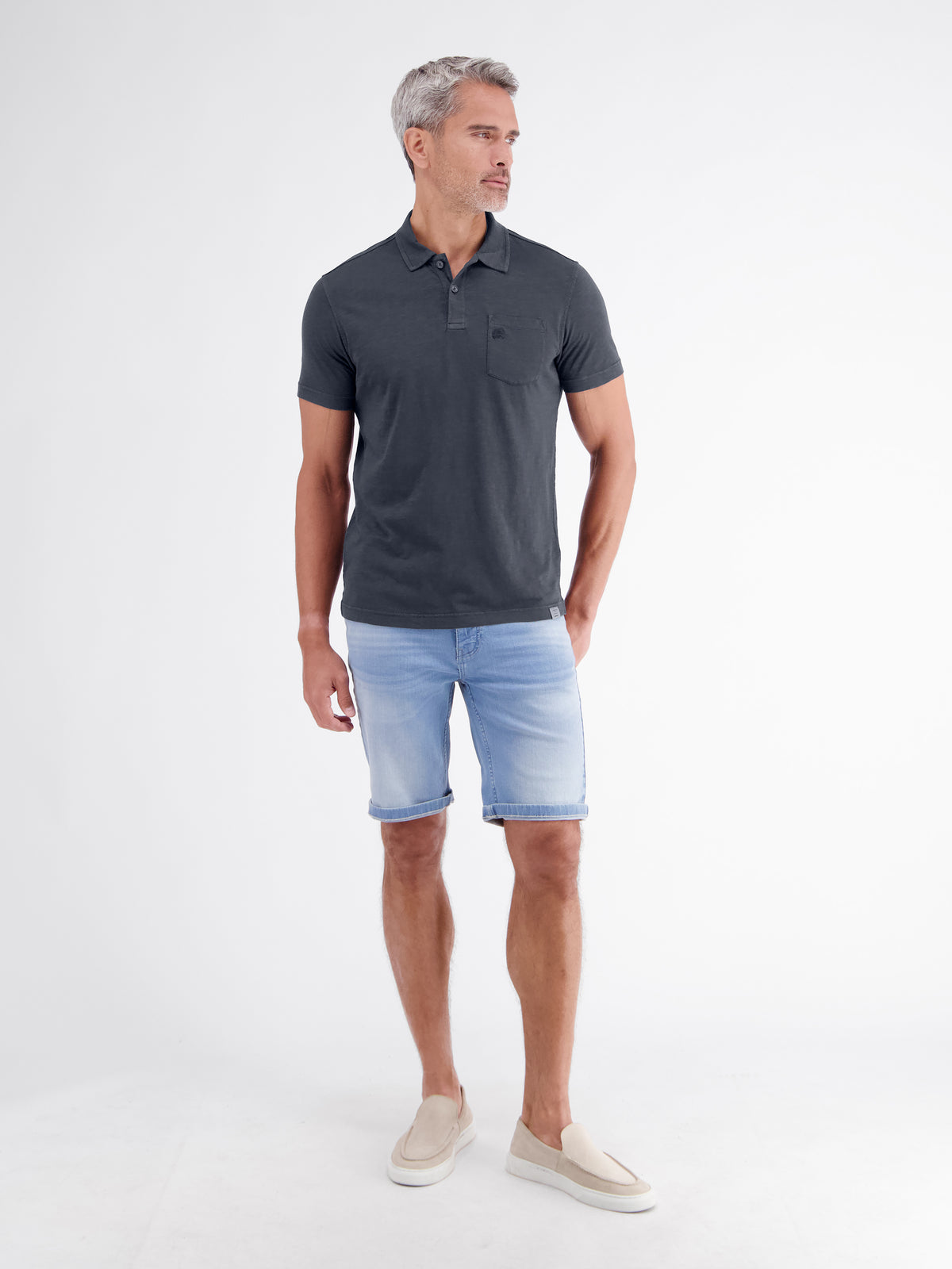 Polo in Jersey-Qualität mit Brusttasche aus reiner Baumwolle