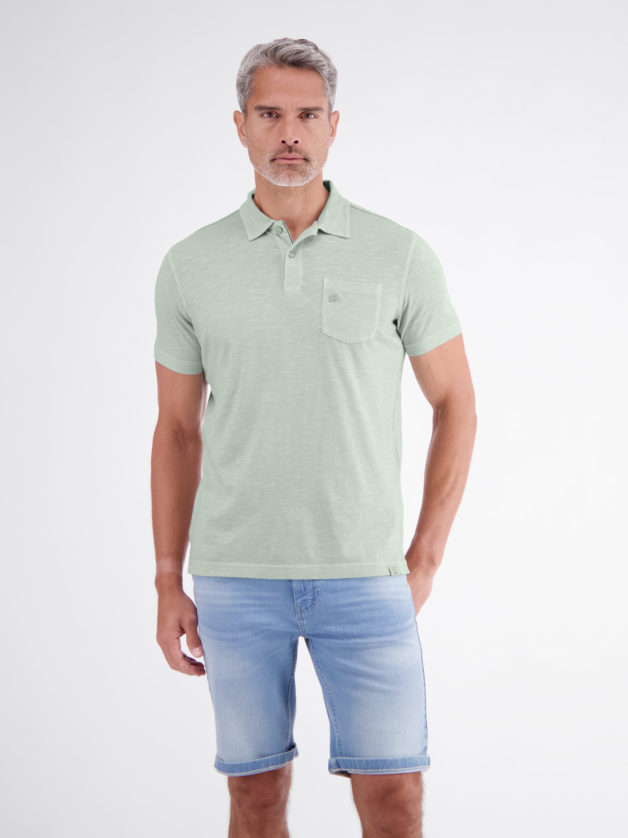 Polo in Jersey-Qualität mit Brusttasche aus reiner Baumwolle