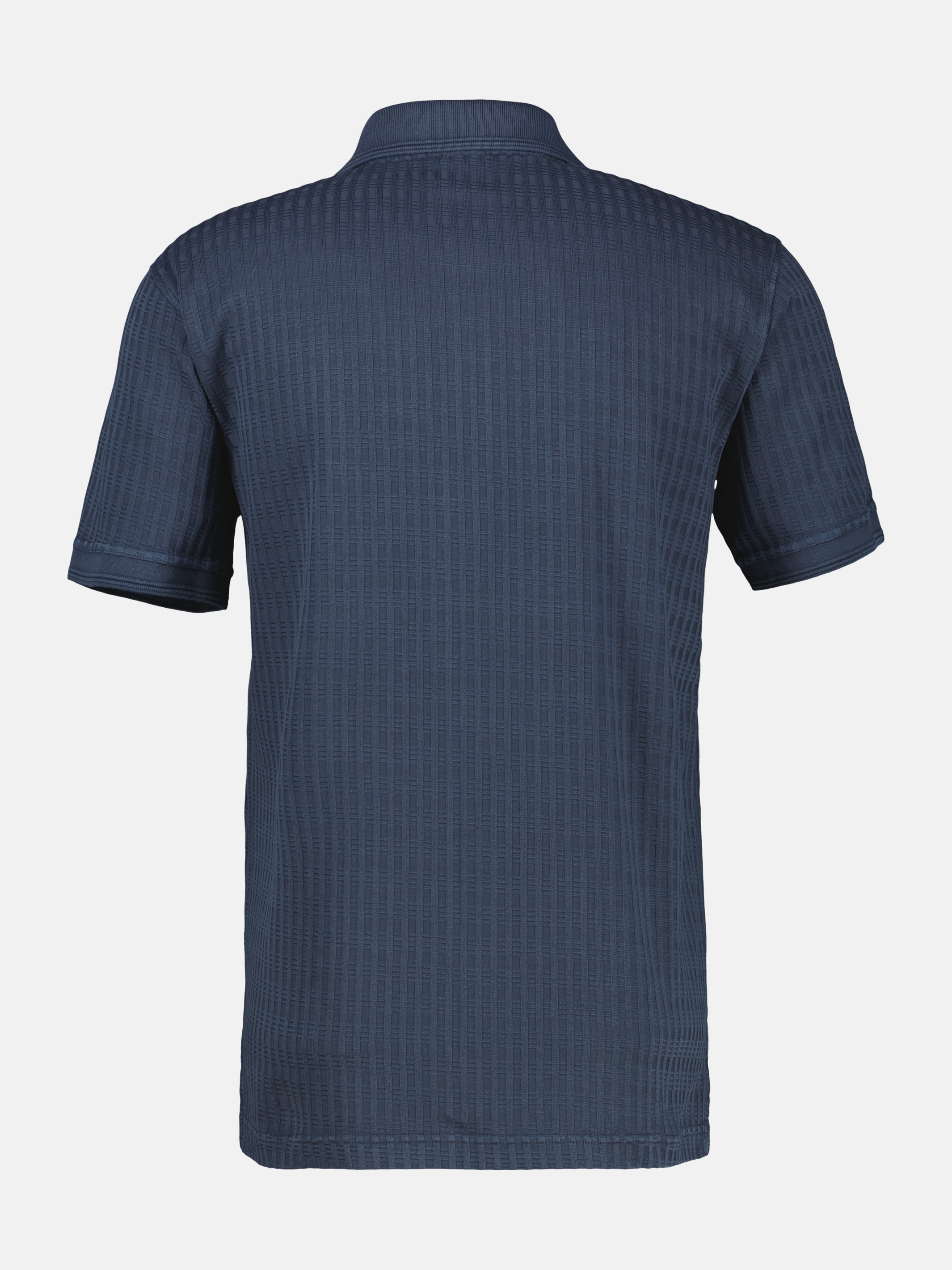 Poloshirt aus Jaquard mit Waffelstruktur in Vintage-Optik - Polo Shirt Kurzarm