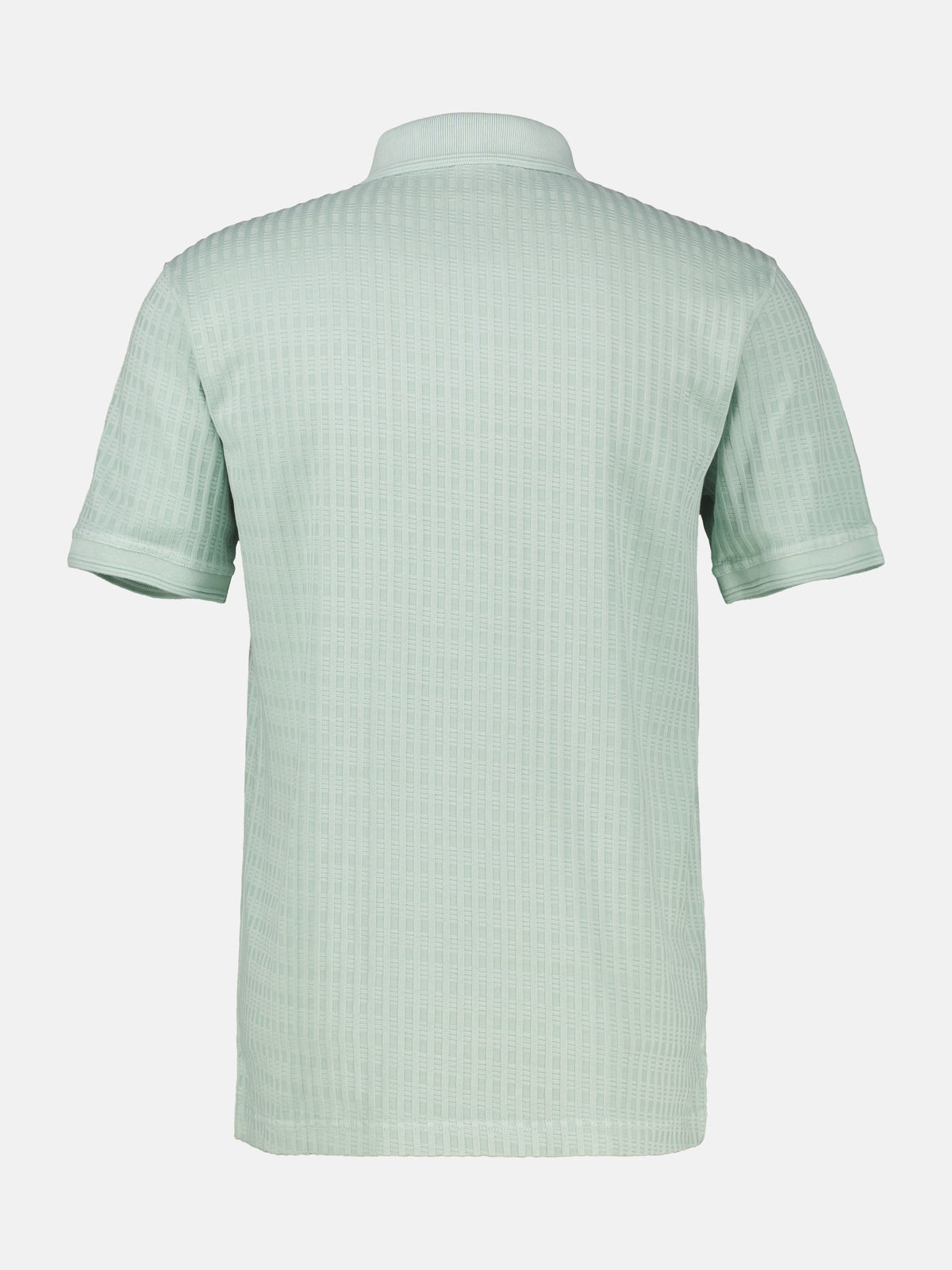 Poloshirt aus Jaquard mit Waffelstruktur in Vintage-Optik - Polo Shirt Kurzarm
